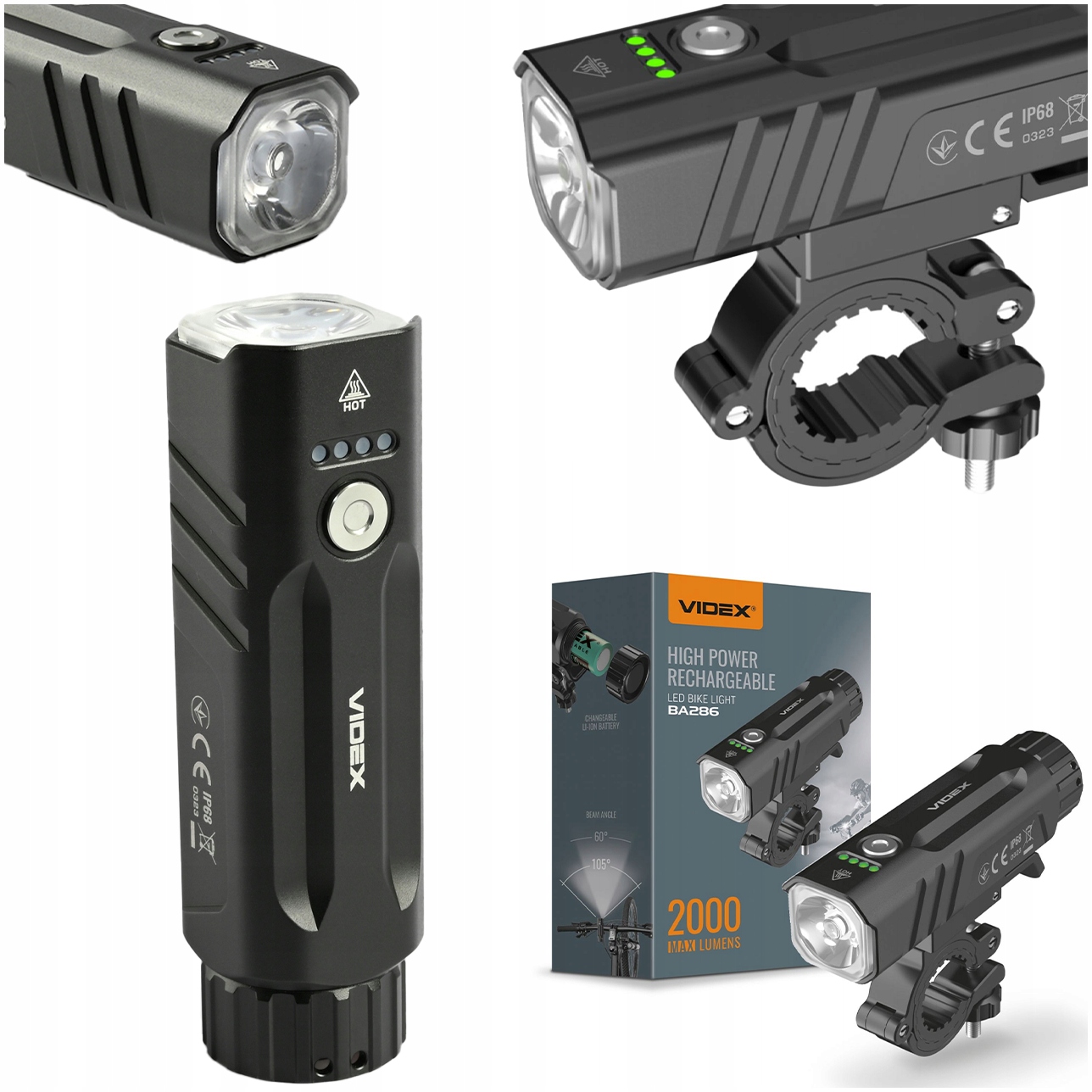 Přední Světlo Na Kolo 20W Usb Rychlé Nabíjení Držák Odolný Stroboskop