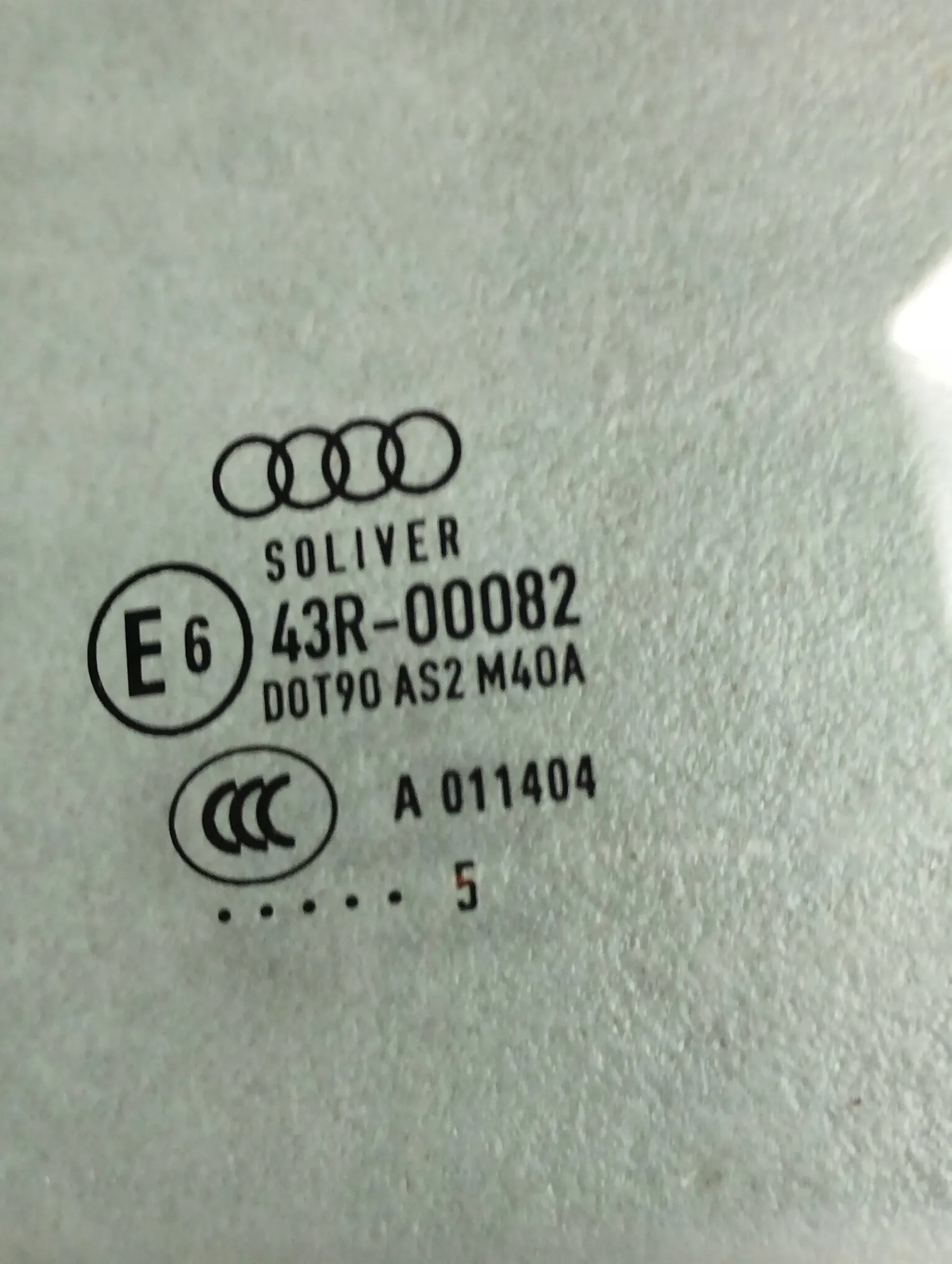 Audi A6 C7 4G sedan window left rear part 2015