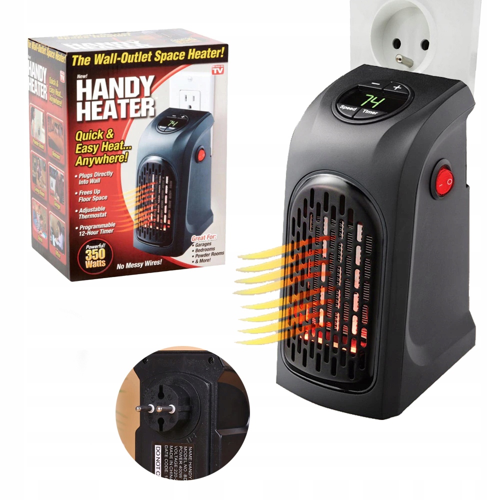MINI GRZEJNIK ELEKTRYCZNY HEATER 400W OGRZEWACZ Marka Decortrend