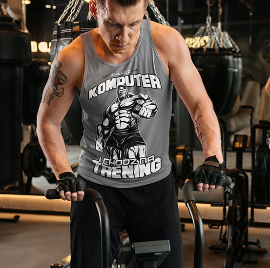 TANK TOP SIŁOWNIA WYŁĄCZ KOMPUTER Rozmiar M