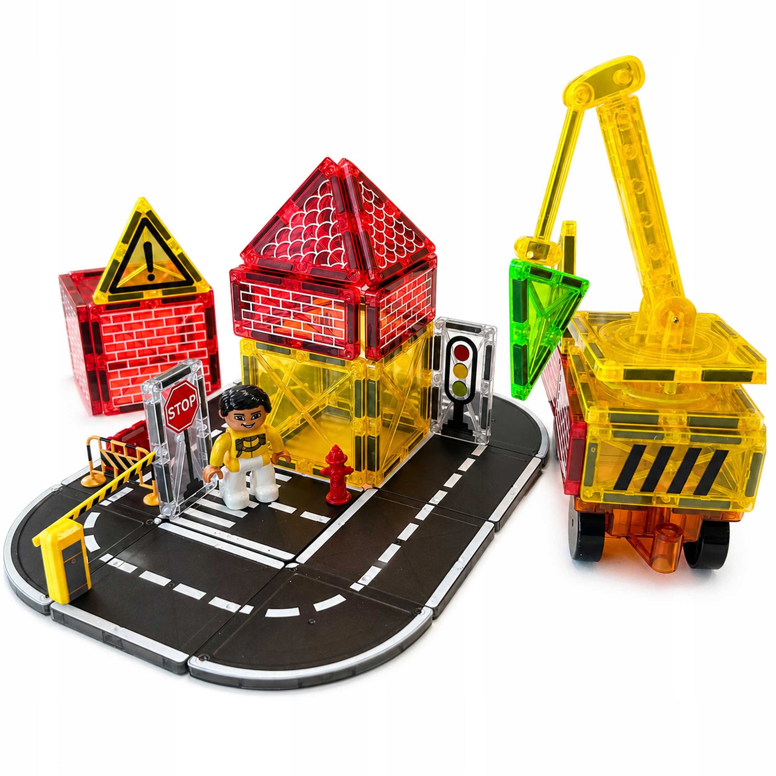 Klocki konstrukcyjne budowlane Miasto Edukacyjne 3D dla dzieci 50 el