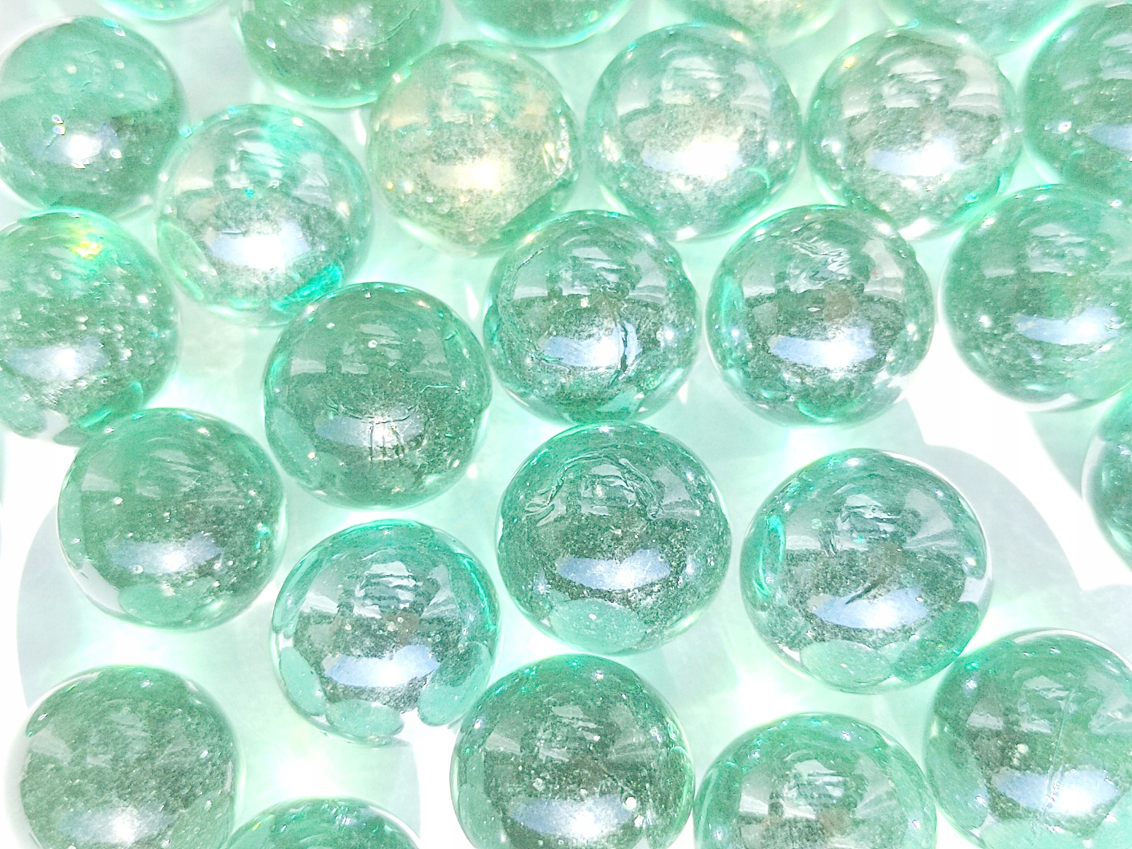KULKI SZKLANE FI.16 MM ZIELONE MORSKIE SZKŁO OZDOBNE TURKUSOWE 35 SZT