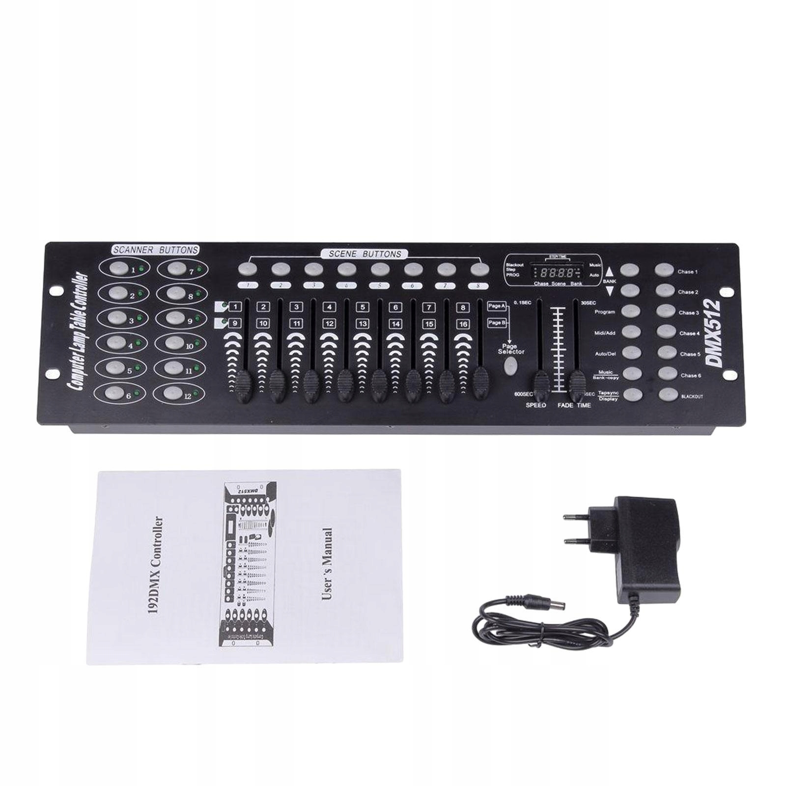 DMX Ovladač Panel 192 Kovový Odolný DMX 512 pro Dj Světla