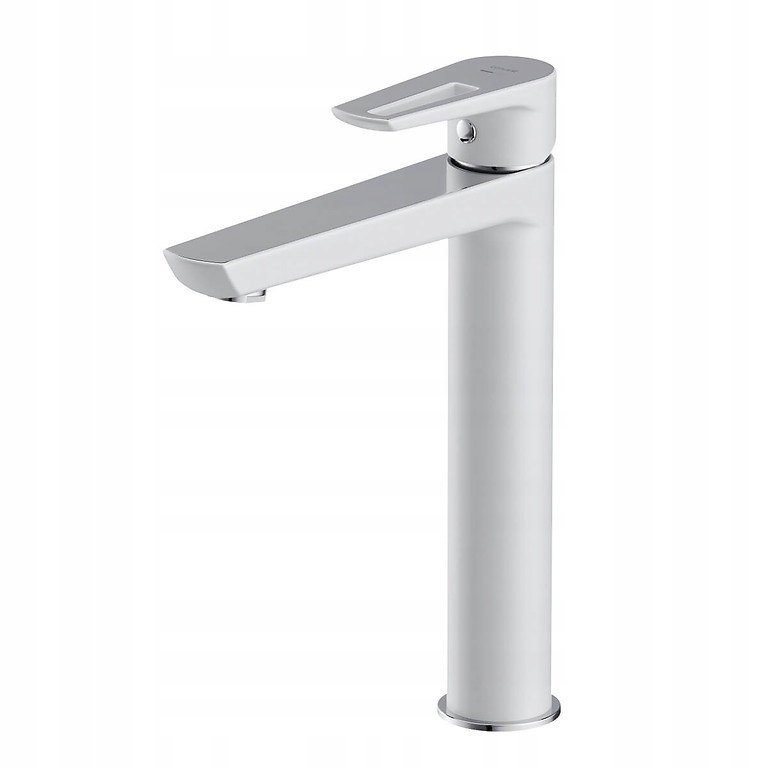 Vysoká stojánková umyvadlová baterie Mille, včetně výpusti, bílá (S951-355)