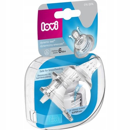 Smoczek dynamiczny 6m+ LOVI ŚREDNI 2 szt.