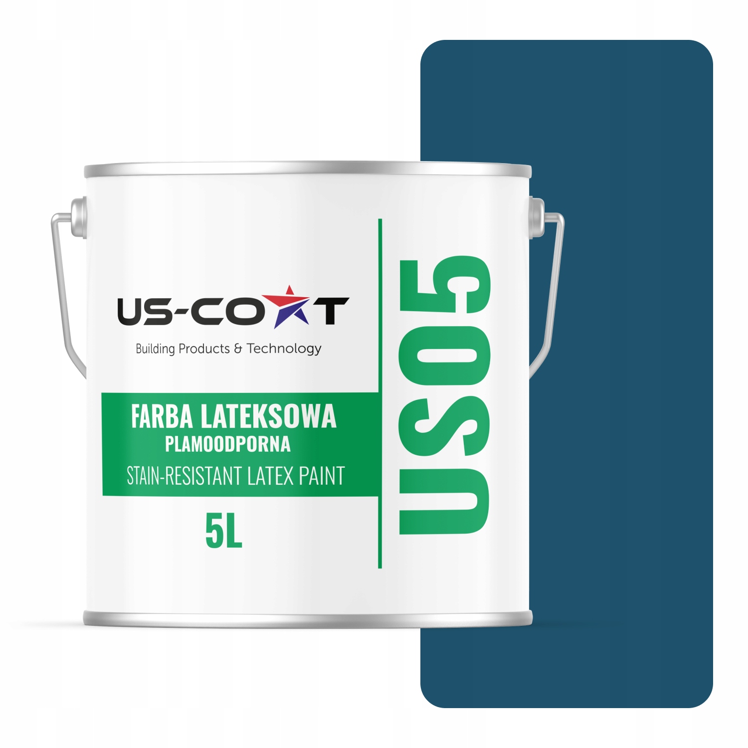 Latexová Farba Odolná Voči Škvrnám, Farba Tmavomodrá, H0508 5L, Matná Na Stropné Steny