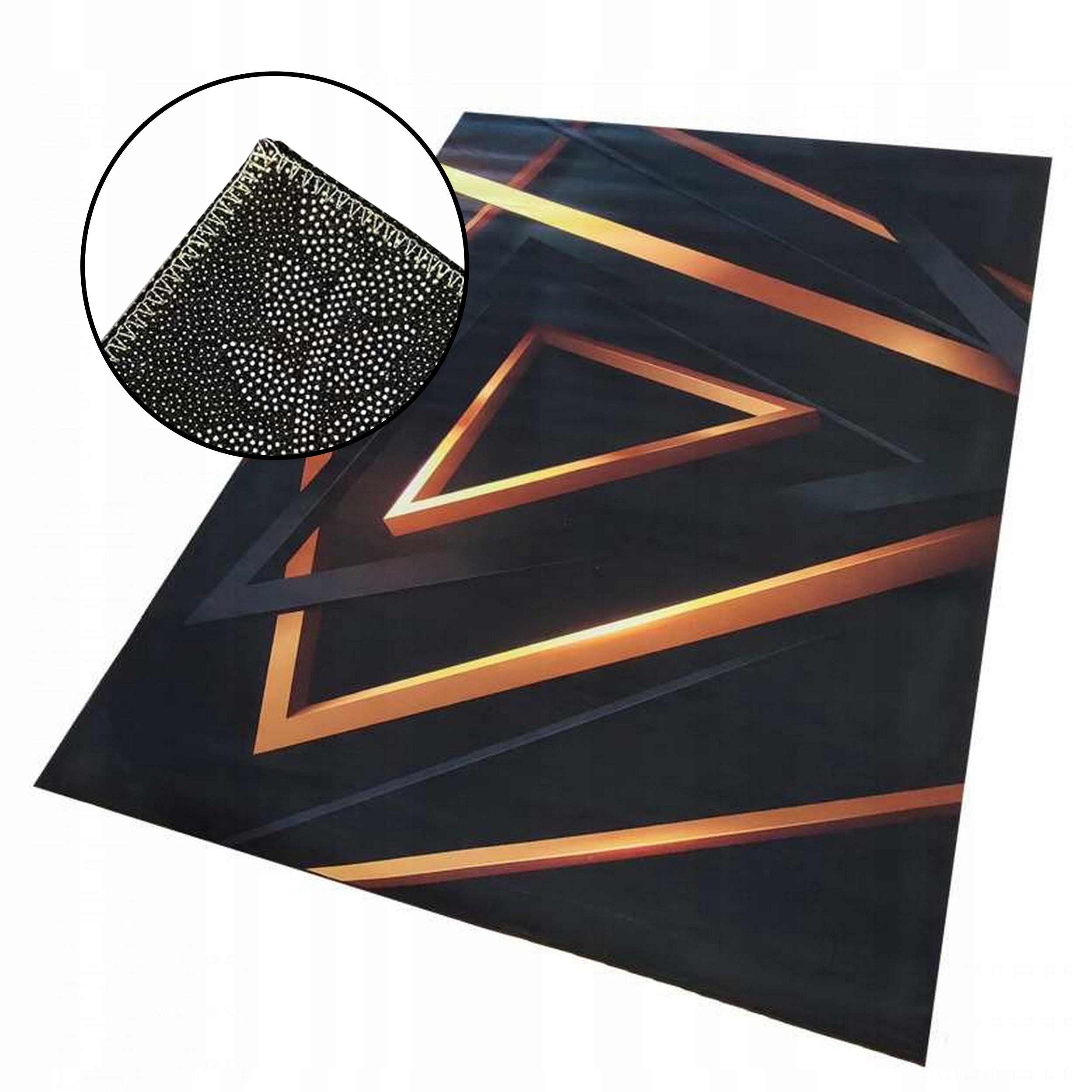 Koberec 160X220 Černý Zlatý Geometrický Modernistický