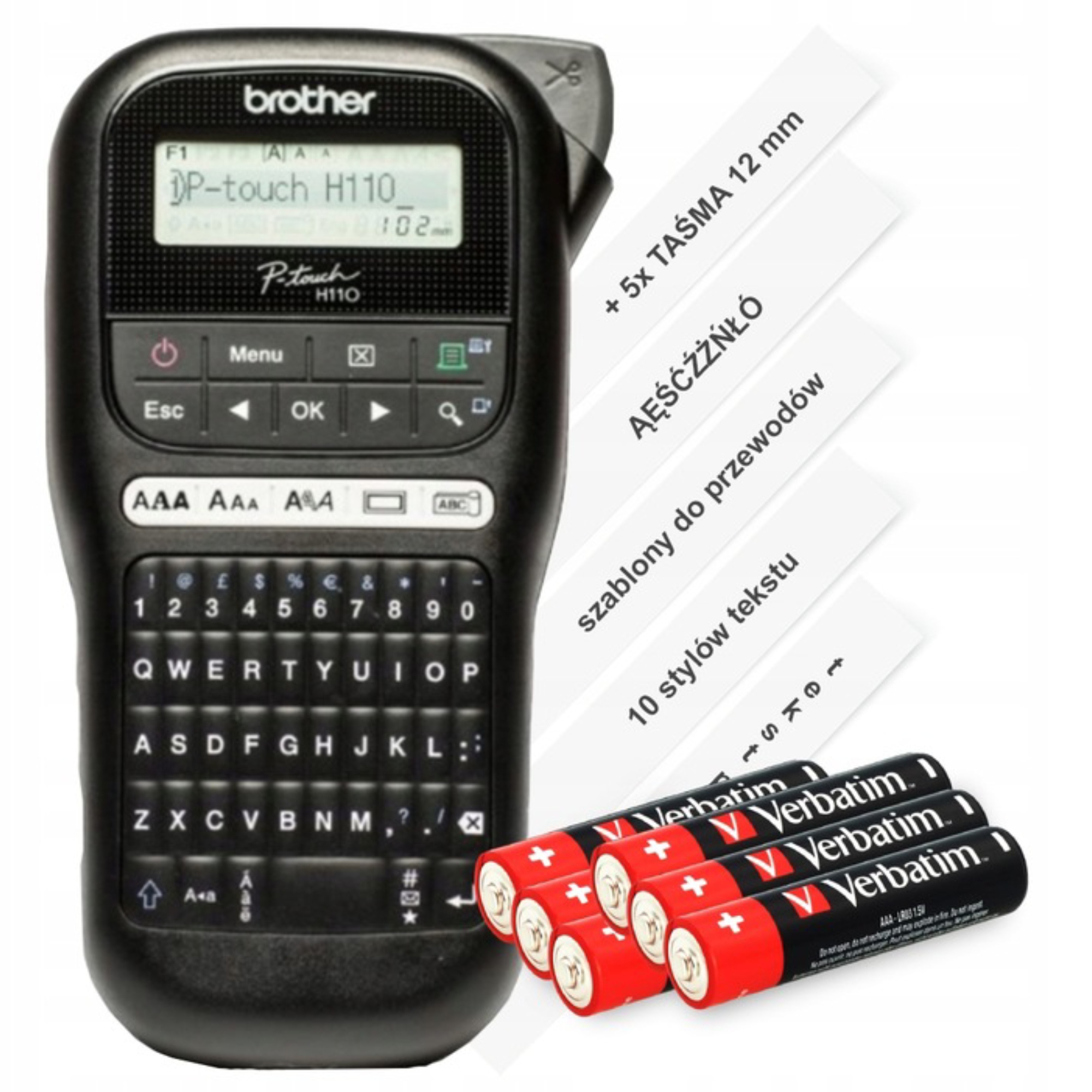 Tiskárna štítků Brother PT-H110 5x TZE231 součástí balení