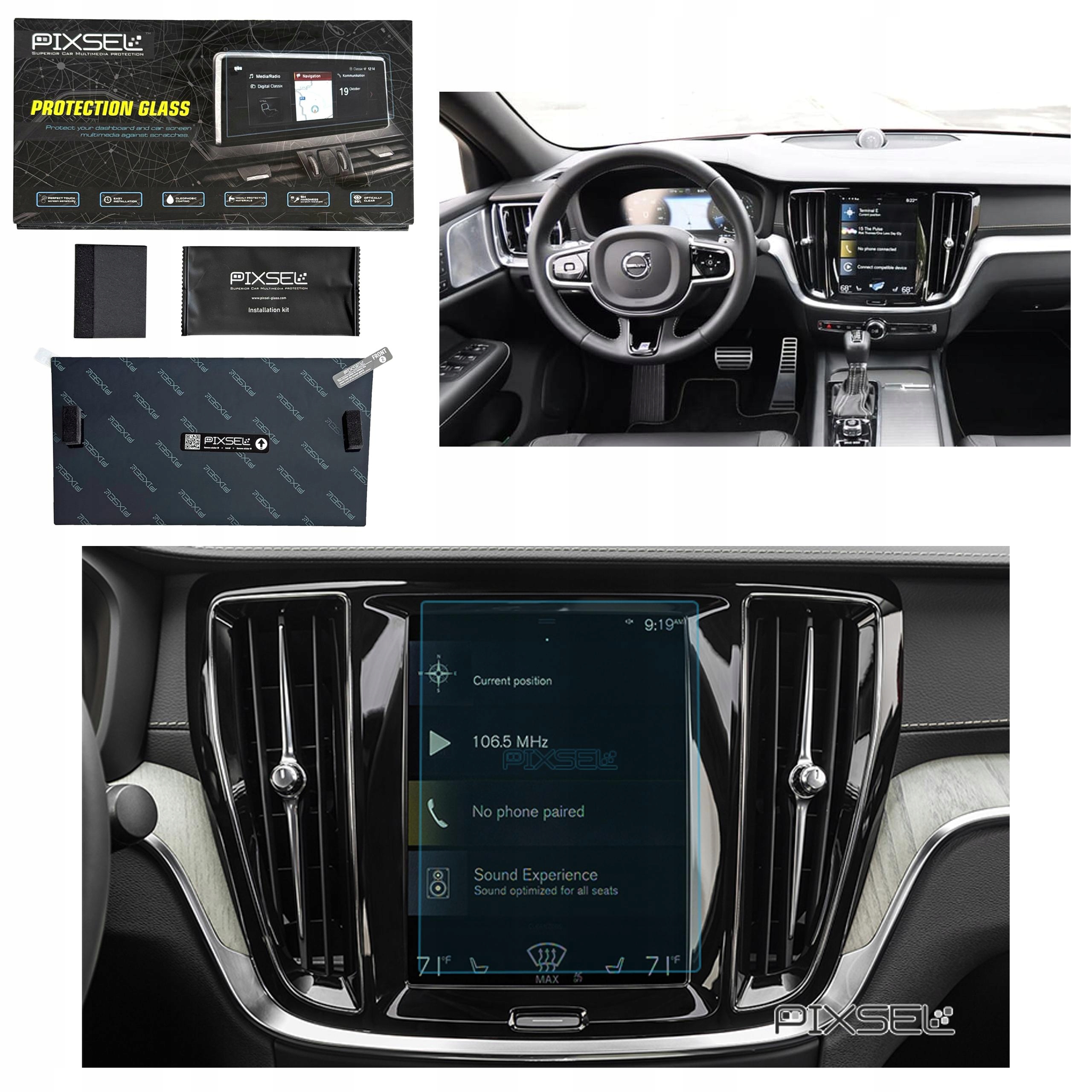 Antyodciskowe Matowe Szkło Ochronne Volvo S60-8.9“ 2019-na monitor