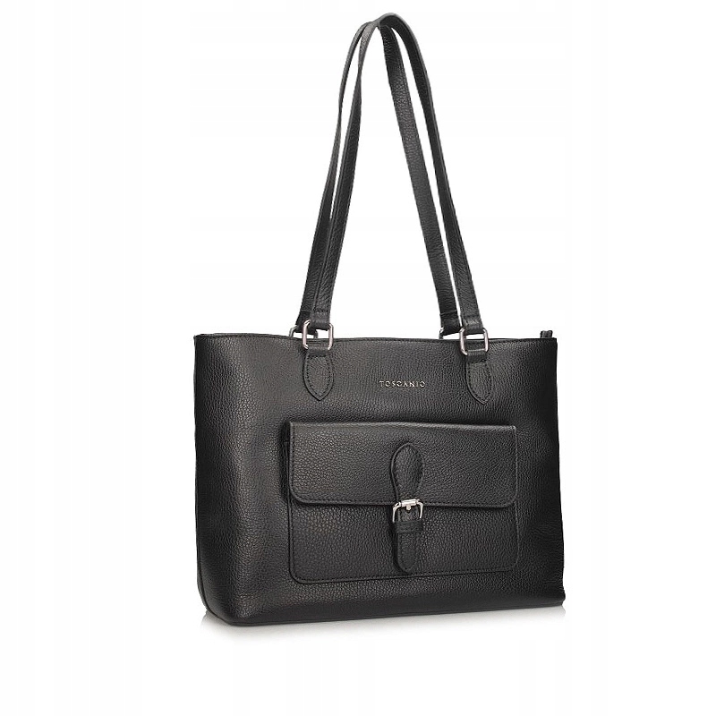 Elegantní kožená italská kabelka Toscanio F232 Černá