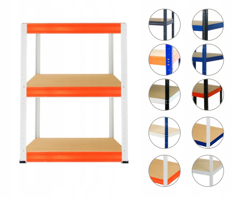 Kovový skladový regál garážový Helios Hwo 106x060x60 3 police