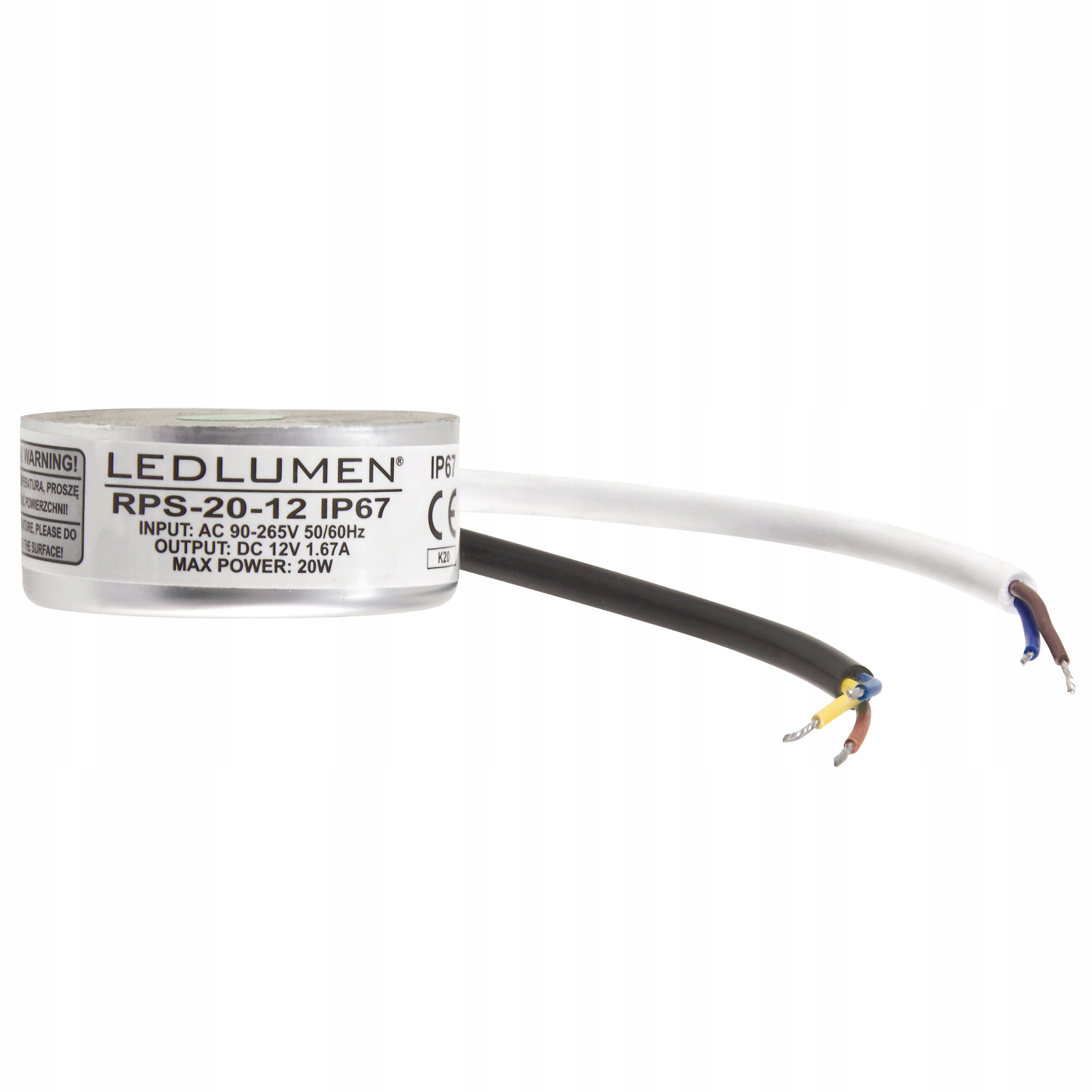 Zasilacz LED 12V DC 20W 1,67A do taśm dopuszkowy Typ zasilacz