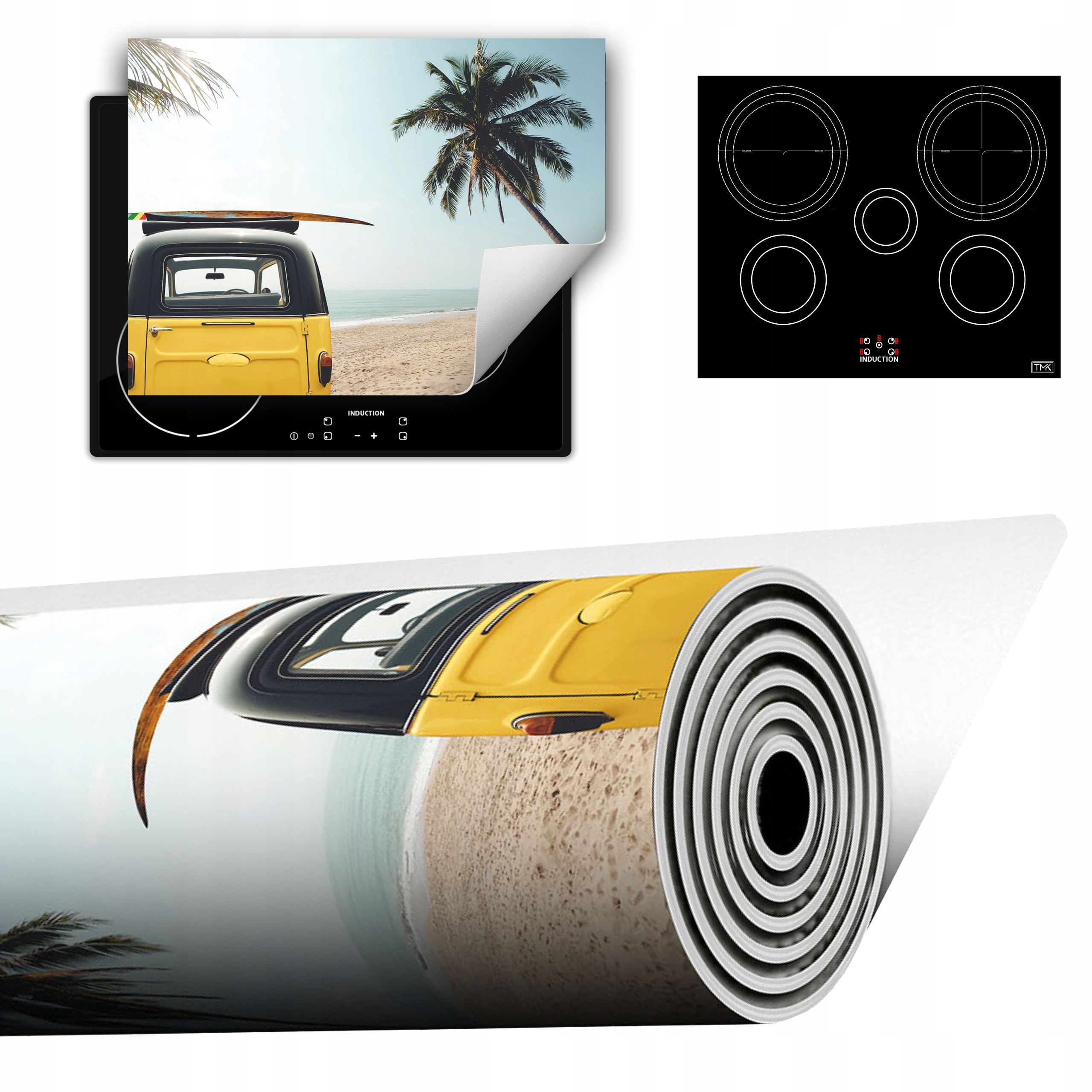 Vinylová Podložka Do Kuchyně Více Místa 70x52 auto pláž