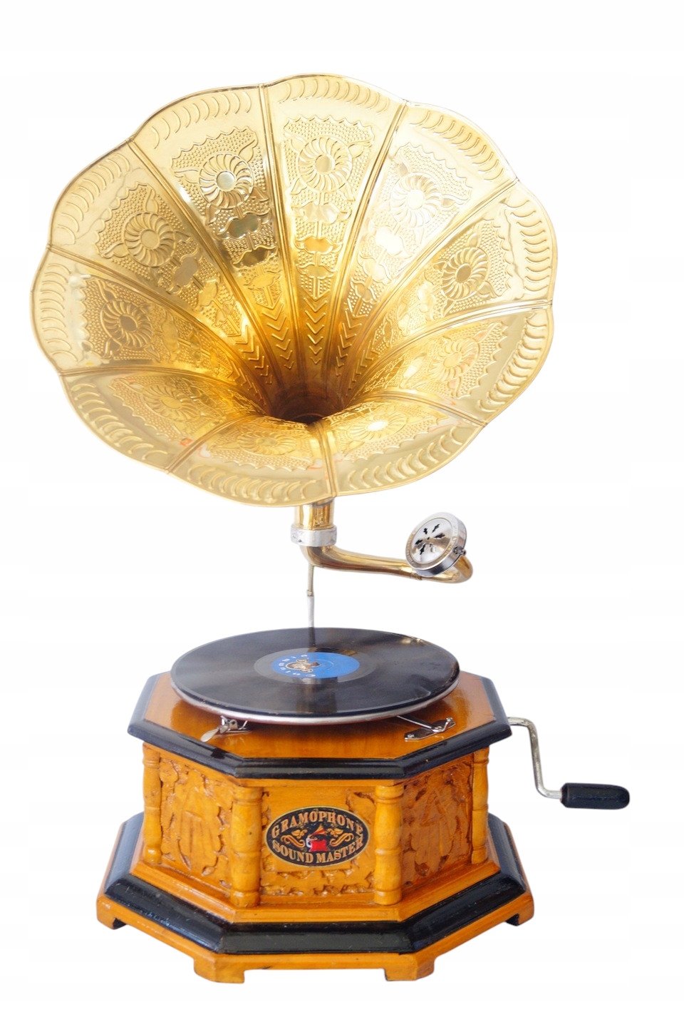 ПАТЕФОН ПРОИГРЫВАТЕЛИ ВЫГРАВИРОВАНЫ ЗОЛОТАЯ ТРУБКА ИСПРАВНЫЙ