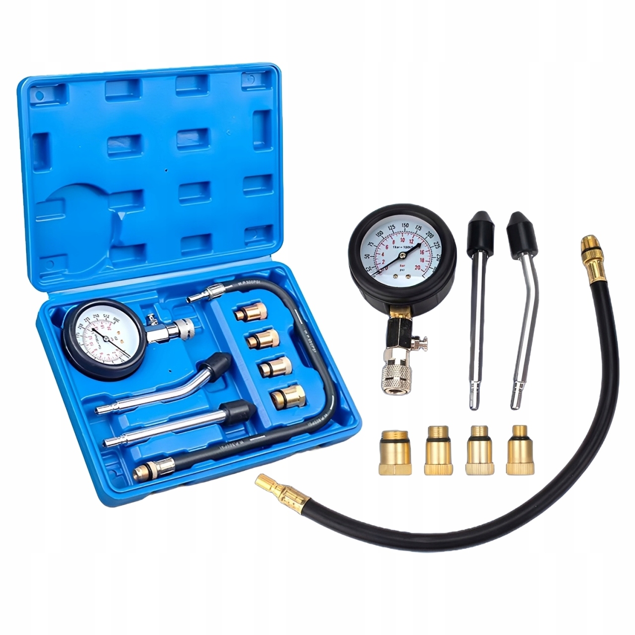 Prodlužovač Hadice 14" Součástí Balení Pro Měření Komprese Motoru 0-300 Psi