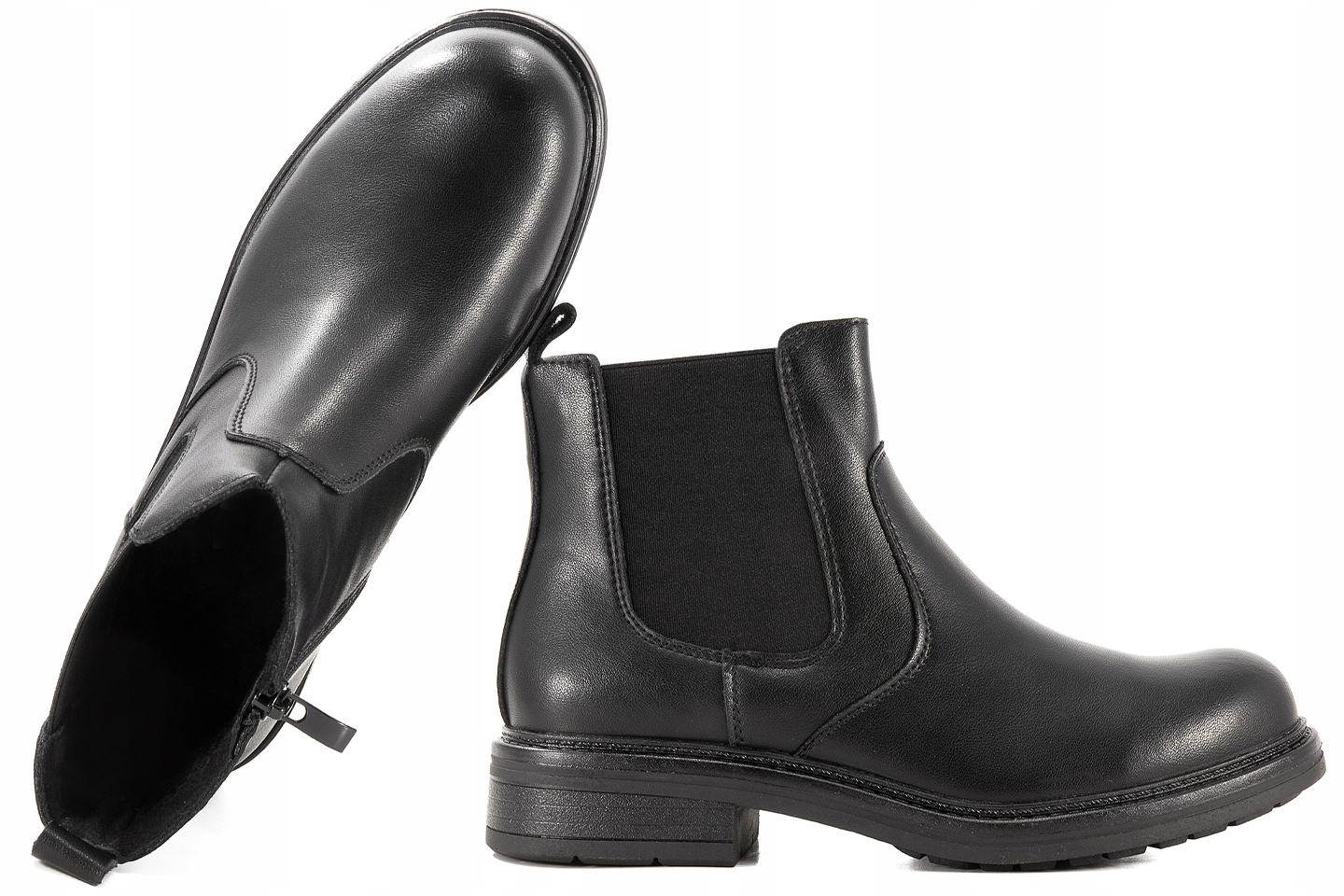 Sergio Leone BT346-S Dámské Zimní Kozačky Kotníkové Boty Kůže 38 Černá