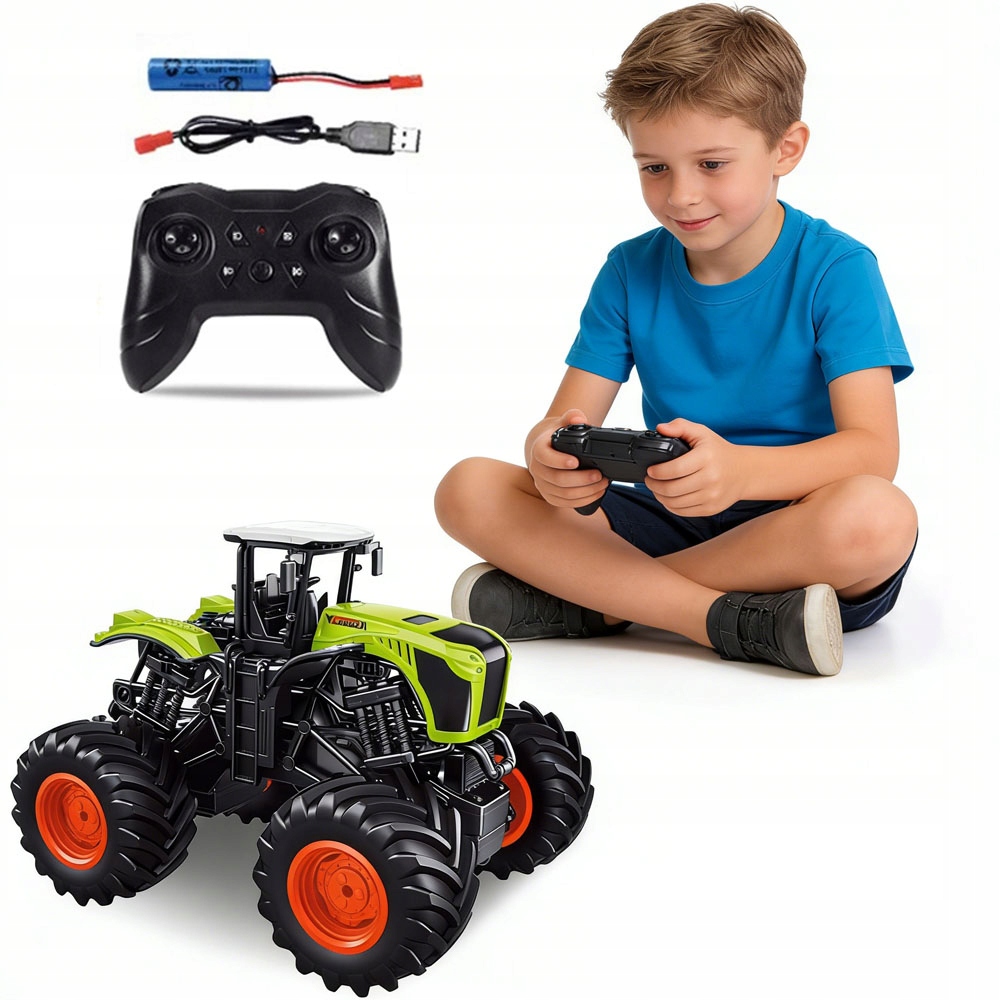 Traktor Ciągnik Auto Rc Zdalnie Sterowany Skaczący Z Efektami Dźwiękowymi
