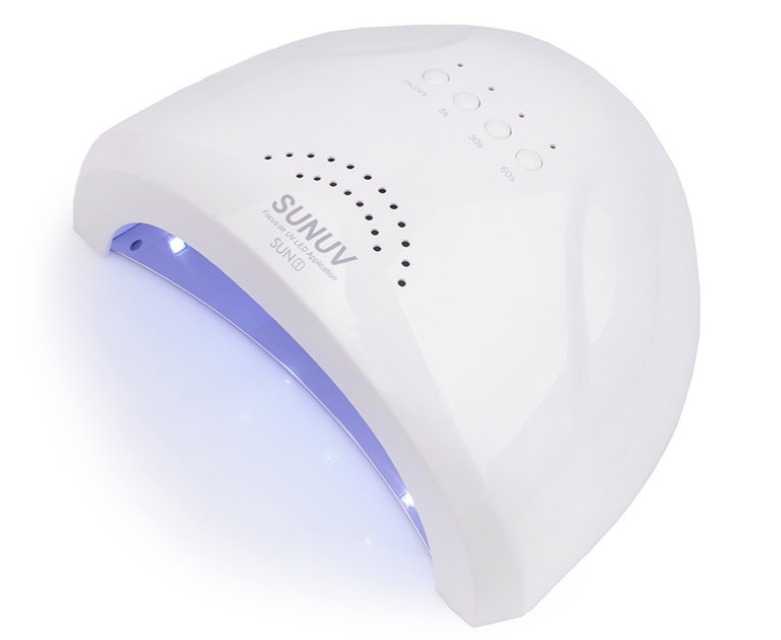 Lampa Uv/led do Manicure SUN1 Biała 48W z Lustrzanym Dnem oryginał Sunuv
