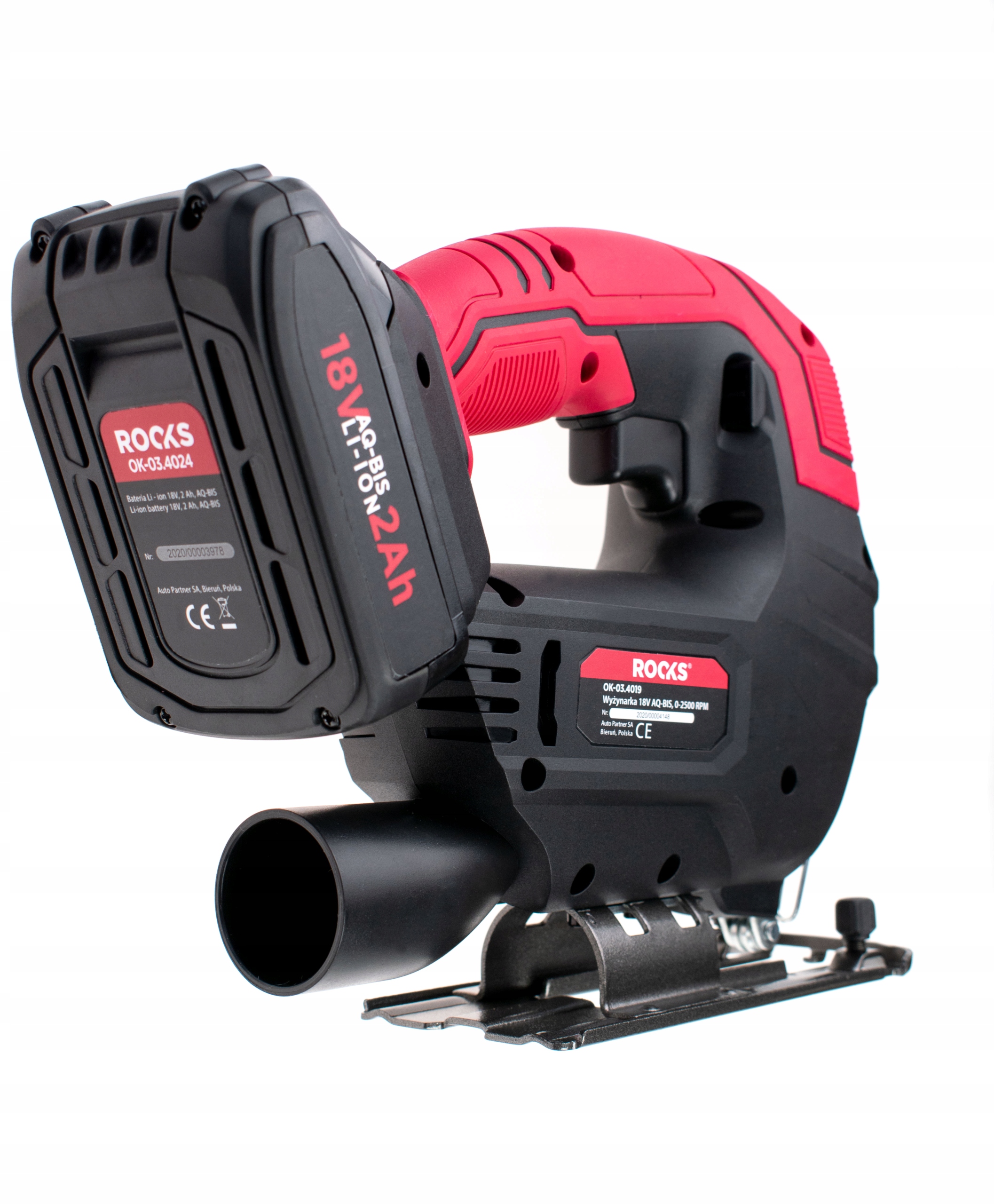 WYRZYNARKA ROOKS 18V 2A Li Ion AQ BIS 0 2500 MIN Weight with packaging 2 8 kg