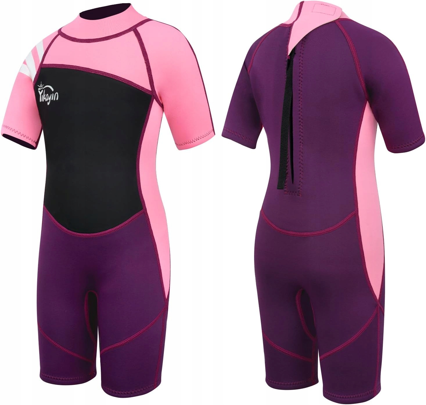 Yikayin Kombinéza Neoprenová pěna 2,5 mm pro děti Krátká růžová XL