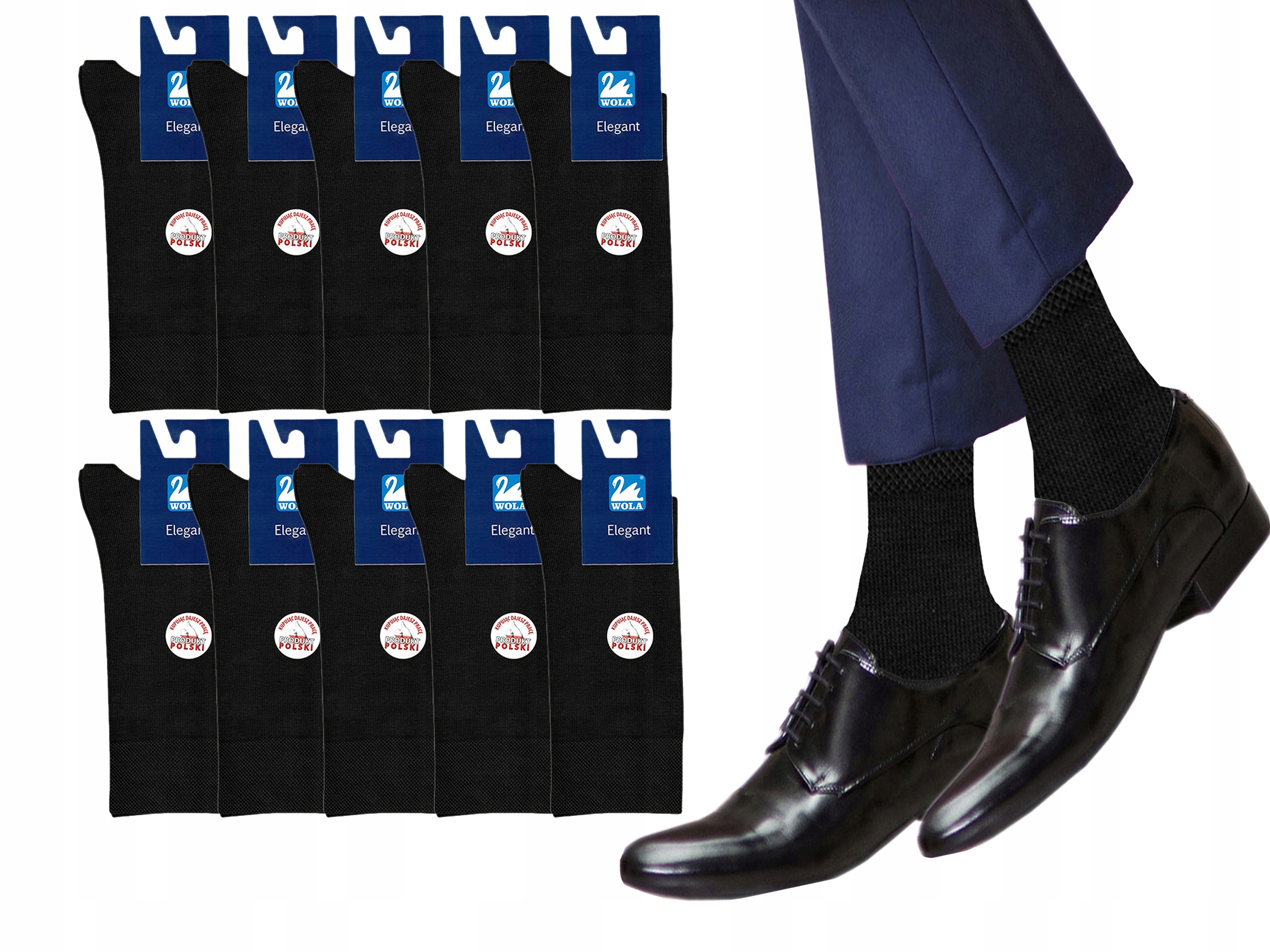 

Wola skarpetki męskie Elegant 10-pak, czarny 39-41
