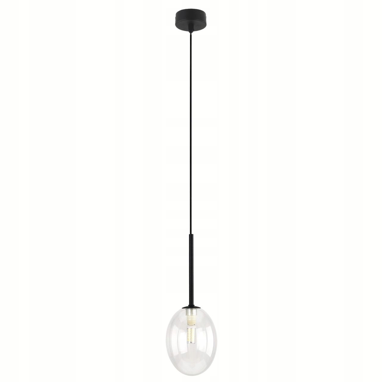 Závěsná lampa Pearl černá, transparentní stínidlo 1xG9 Minimalistická IP20