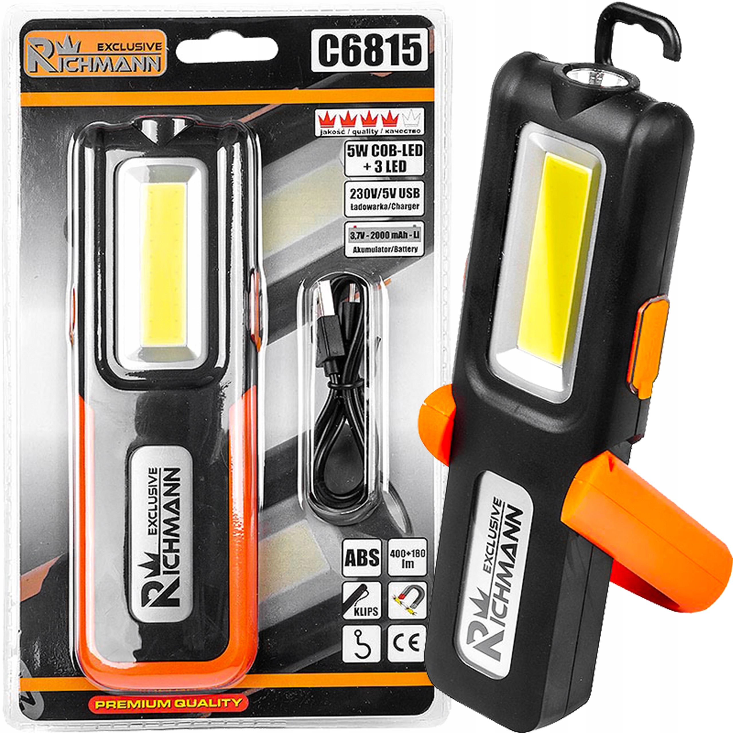 Akumulatorowa Lampa Warsztatowa Z Regulacją Mocy 3W1 Richmann C6815