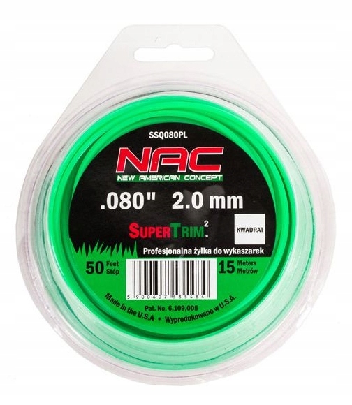 

Nac Żyłka tnąca do kosy podkaszarki 2 mm kwadrat