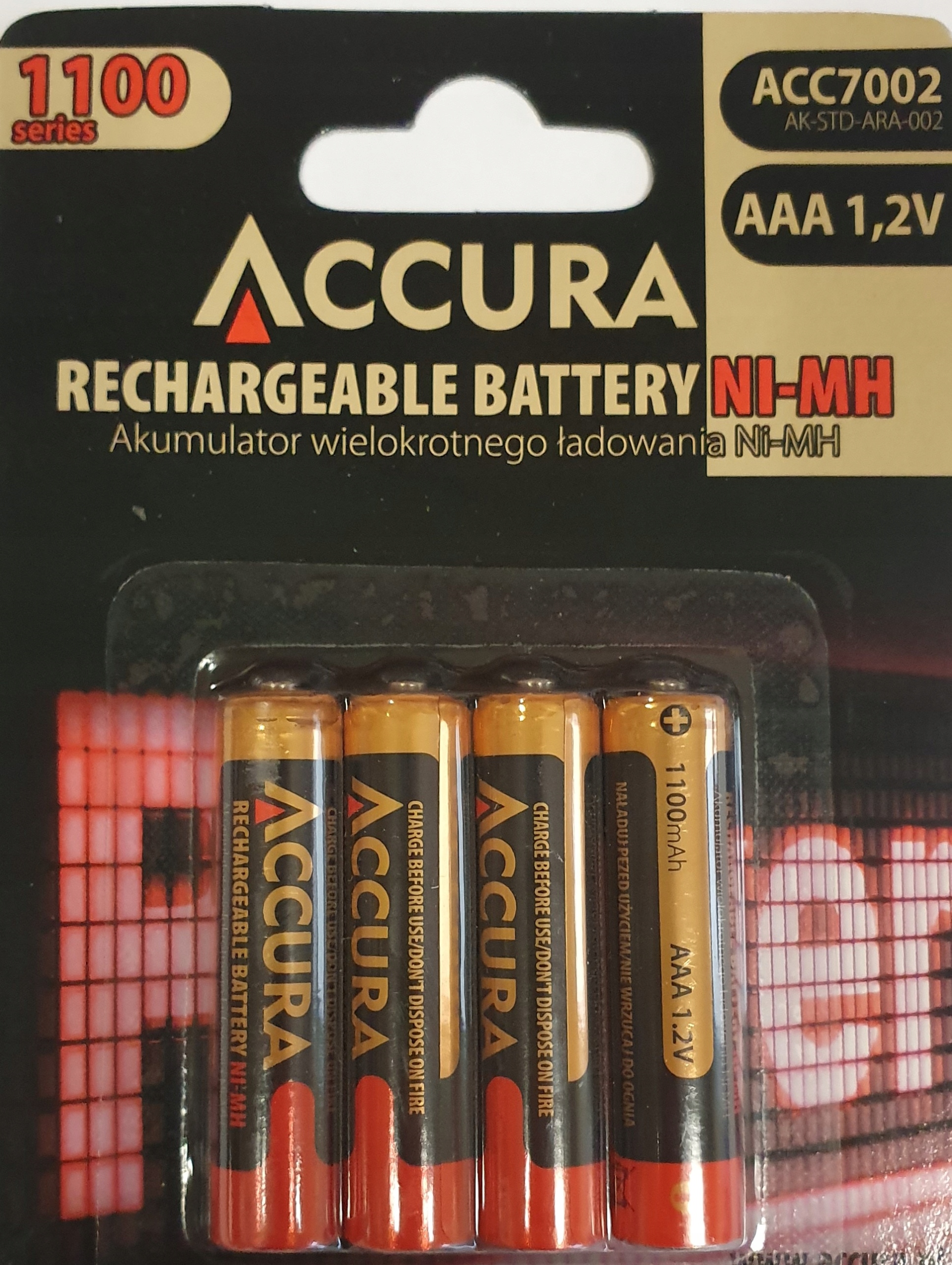 

4x Akumulatorki Accura R3 Aaa Realne 1100mAh