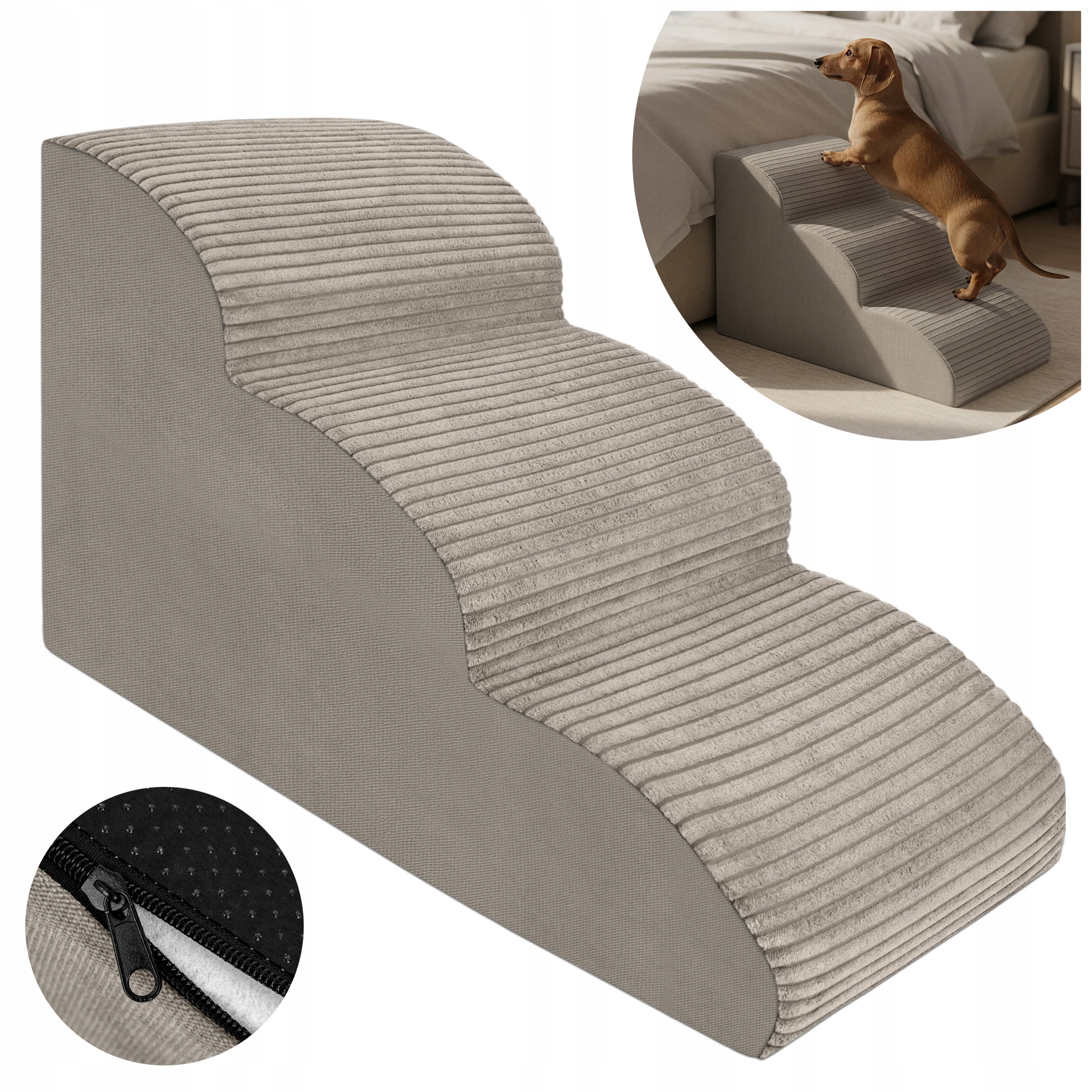 Levně Schůdky Pro Psa Pro Výstup Plošina 3 Stupně 40 CM Mírná Rampa