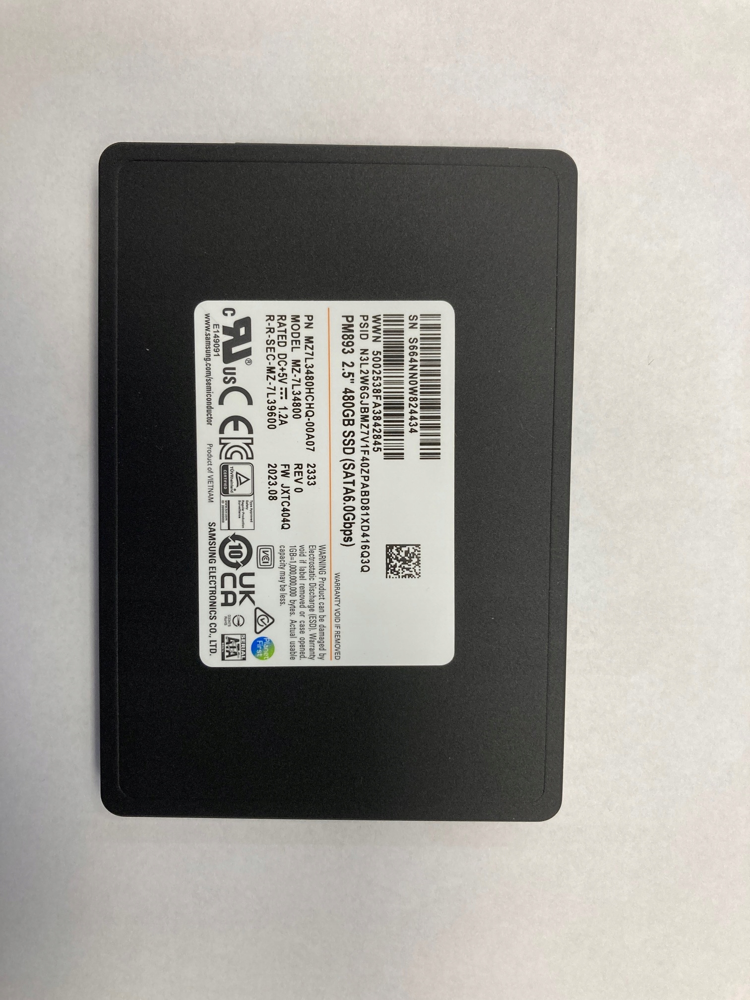 Dysk Samsung PM893 480GB Ssd Sata 6Gb