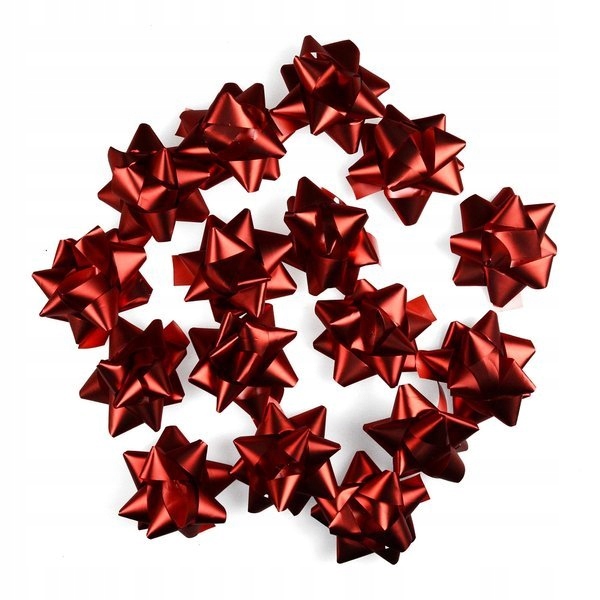 

Kokardki do prezentów samoprzylepne czerwone 16szt