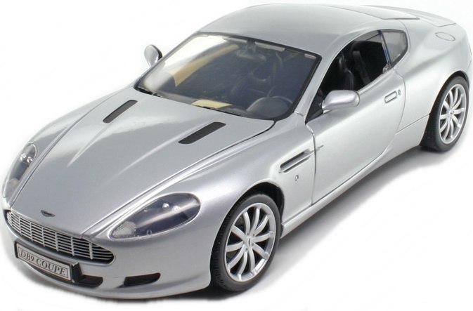 Aston Martin DB9 Coupe 1:18 model Motormax 73174 stříbrný