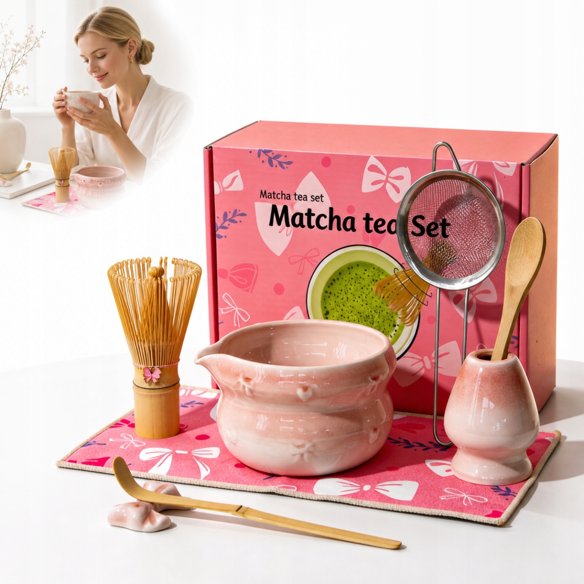 Dárková Sada Na Čaj Matcha Sada Na Přípravu Čaje Matcha 8 Ks