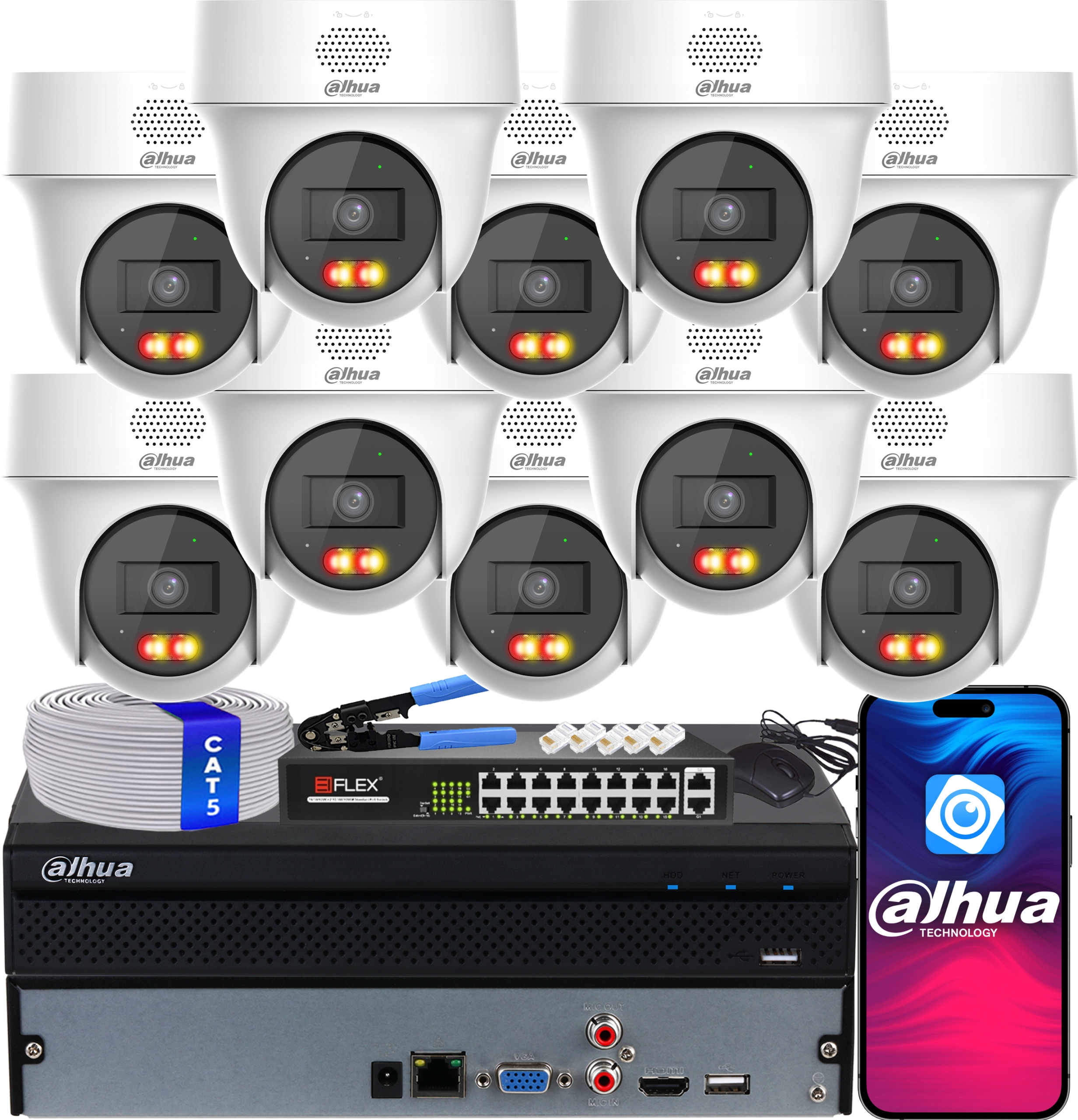 4MPx Ip monitorování Dahua 10x IPC-PT1439H-PV-0280B Led Ir otočné kamery