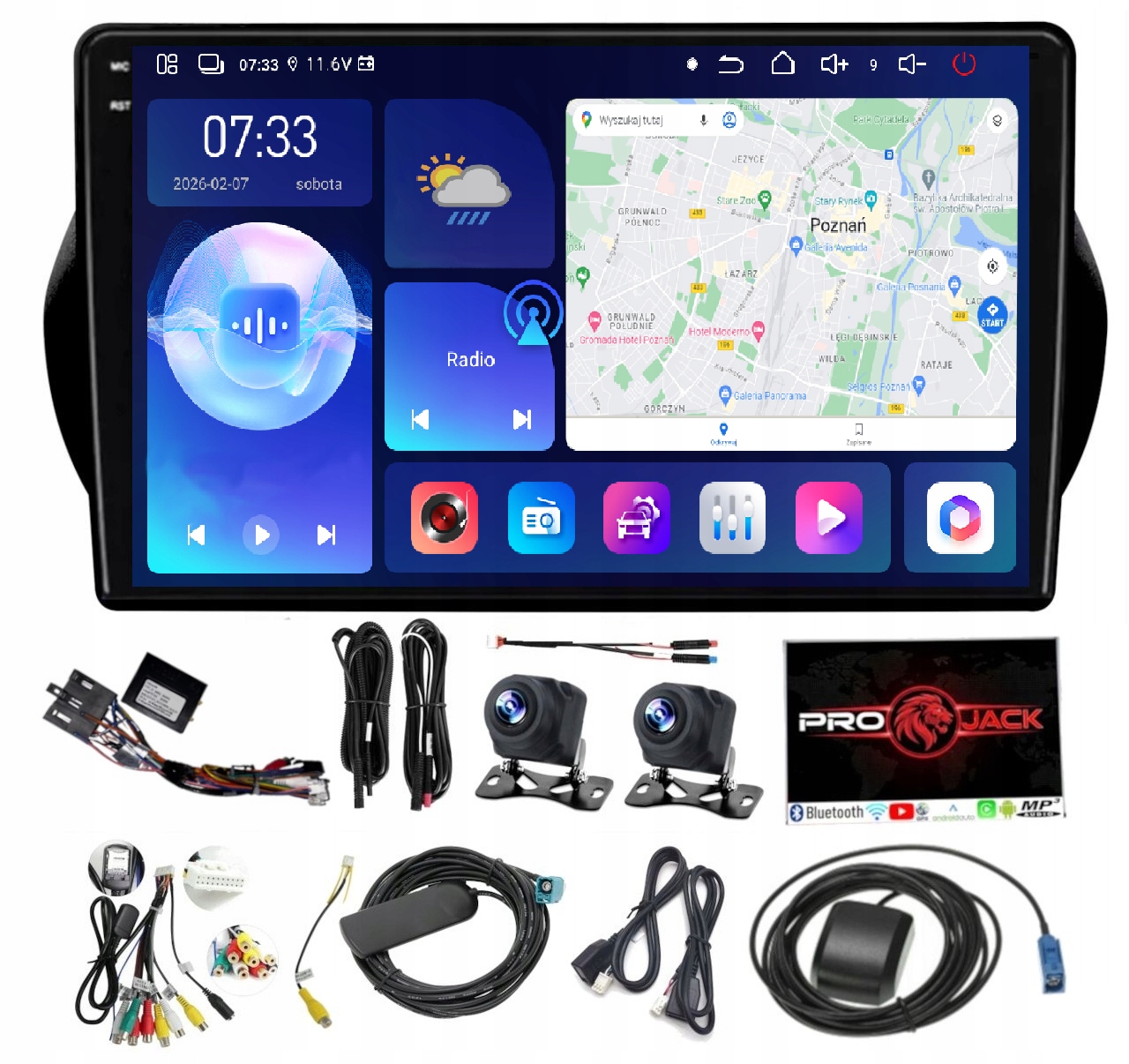 Android Rádio S Navigáciou Carplay Bt Fiat Fiorino 2008-2017 6GB 128GB Sim