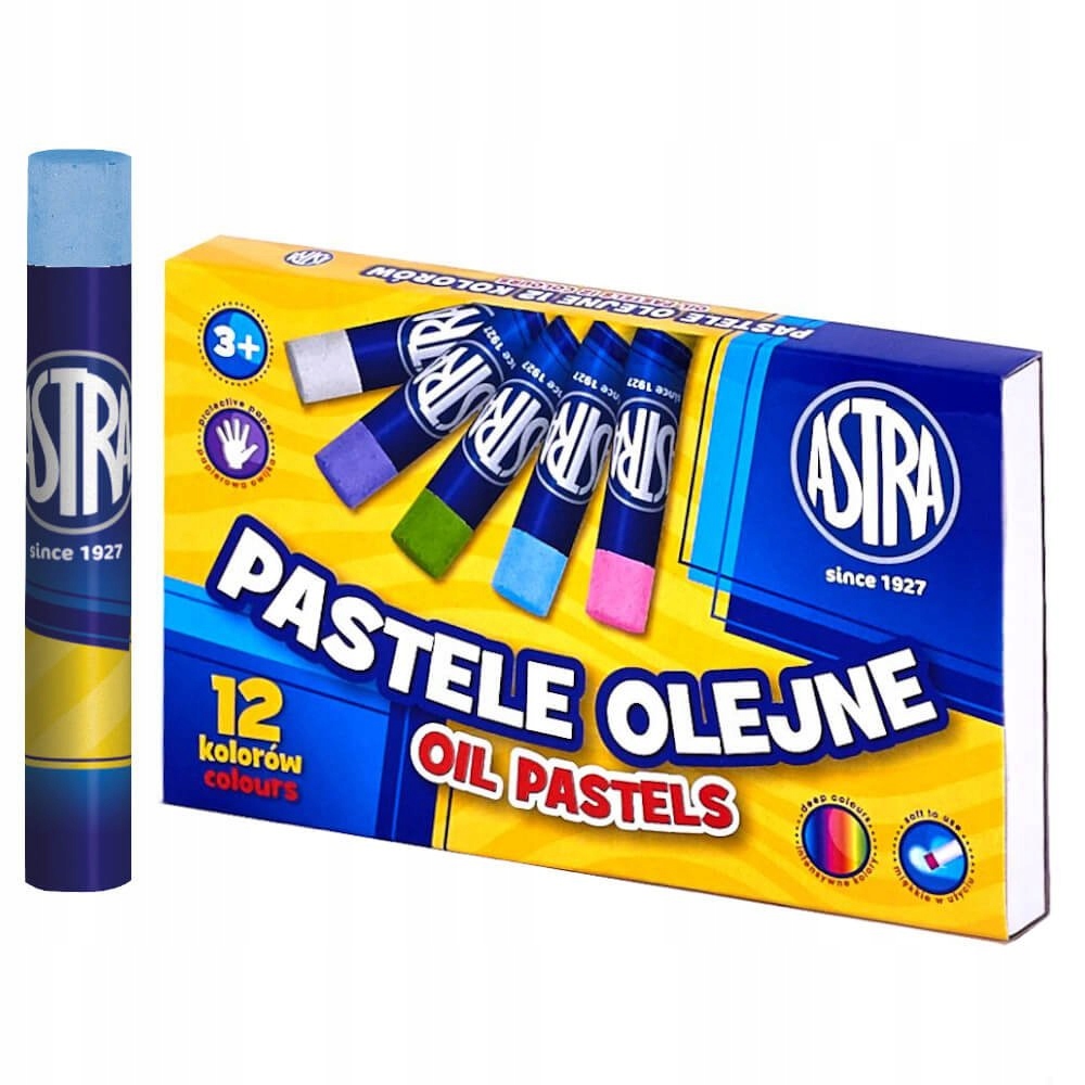 Kredki pastelowe pastele olejne 12 kolorów ASTRA Rodzaj pastelowe