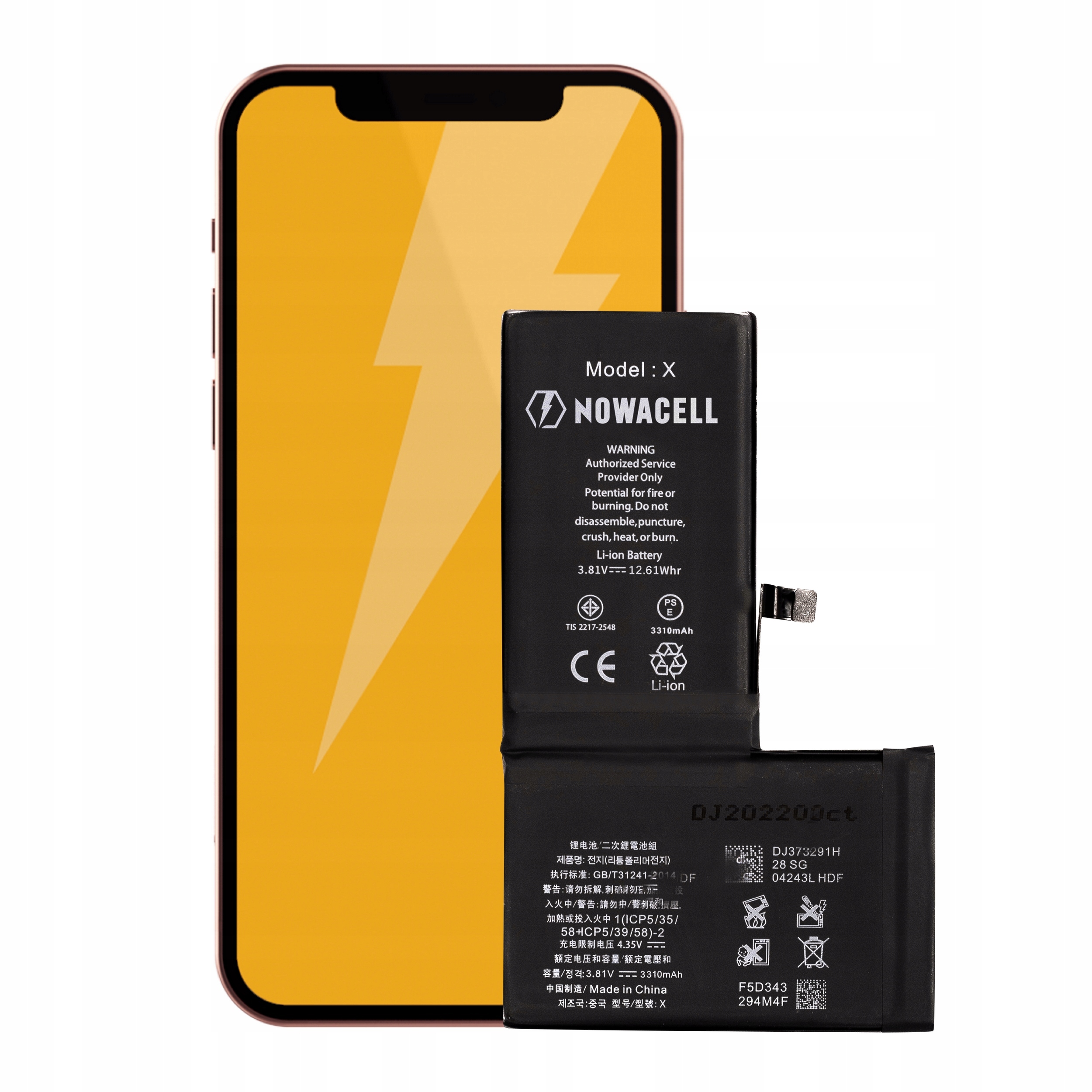 Bateria NOWACELL do iPhone X - pojemność 3500mAh Kod producenta NOWACELL-X