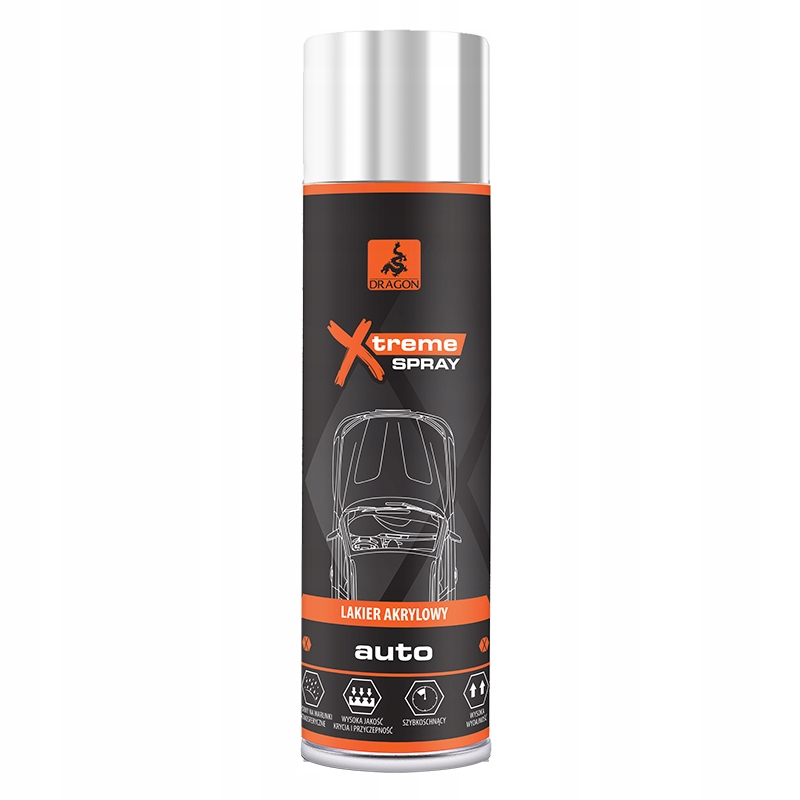 

Lakier akrylowy Auto w Aerozolu 500 ml Czarny Mat