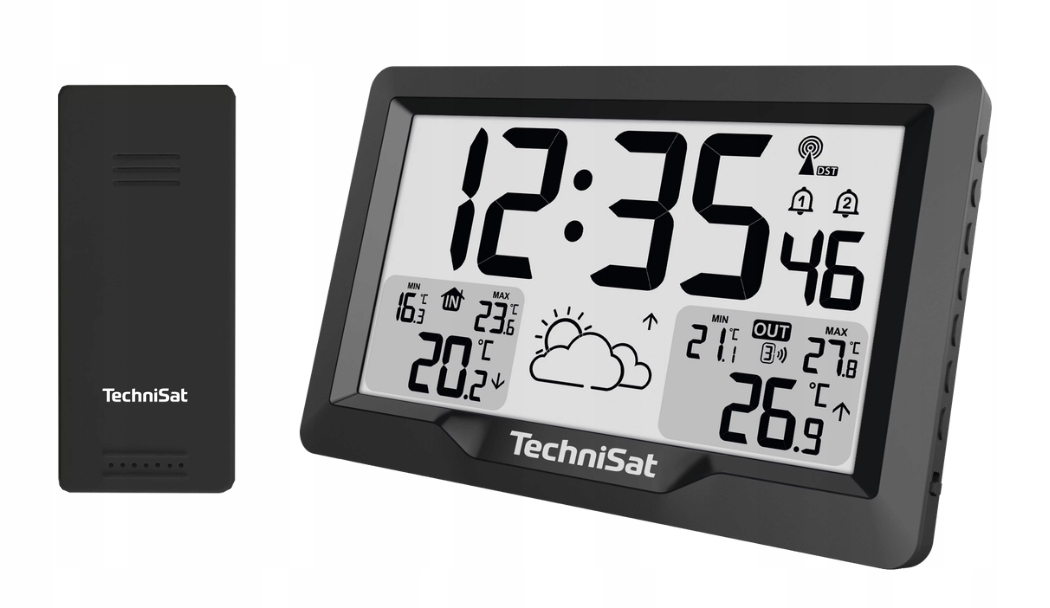 Meteorologická stanice TechniSat Imeteo 300 Hodiny Dcf Budík Teploměr Senzor