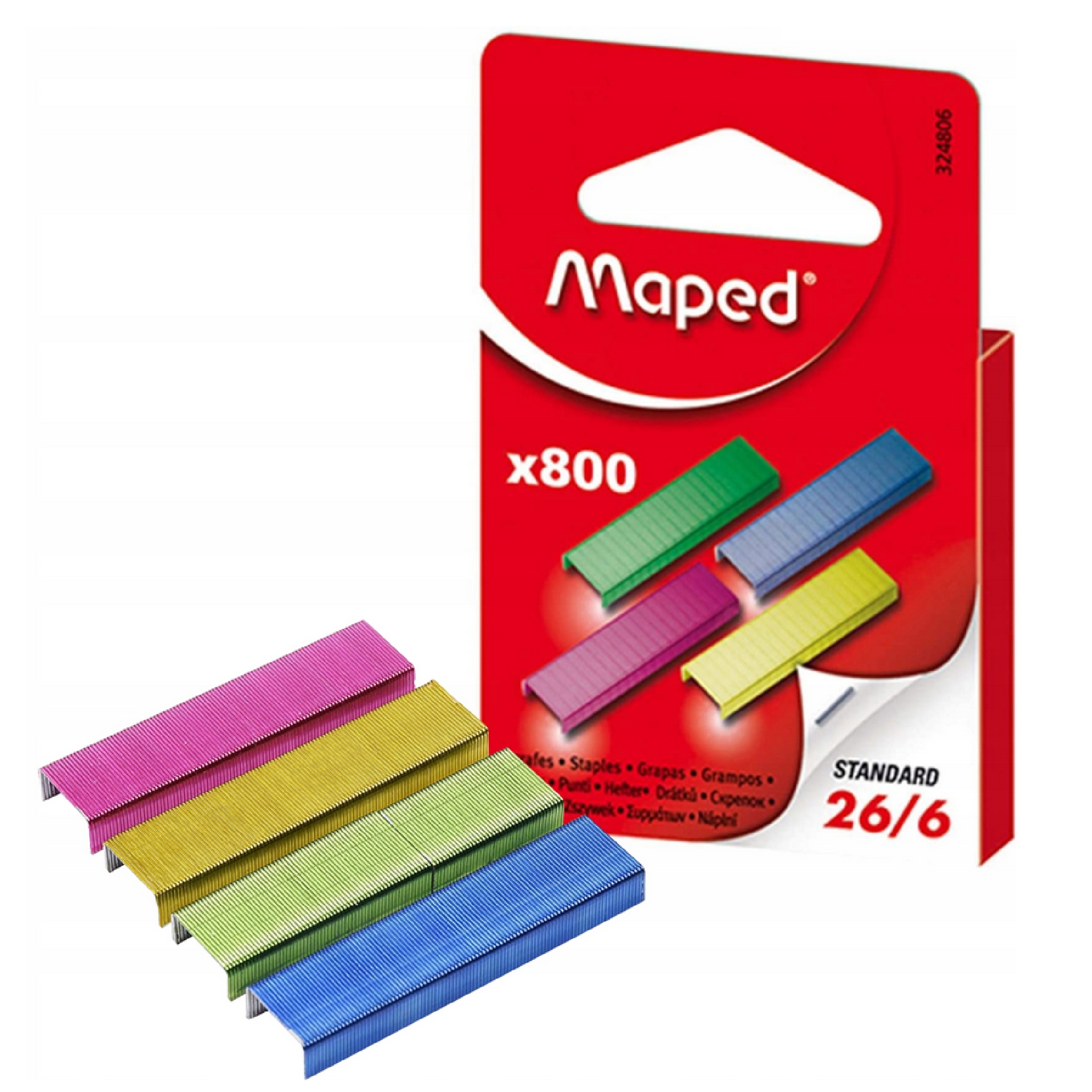 / MAPED ZSZYWKI KOLOROWE 26/6 800 SZT