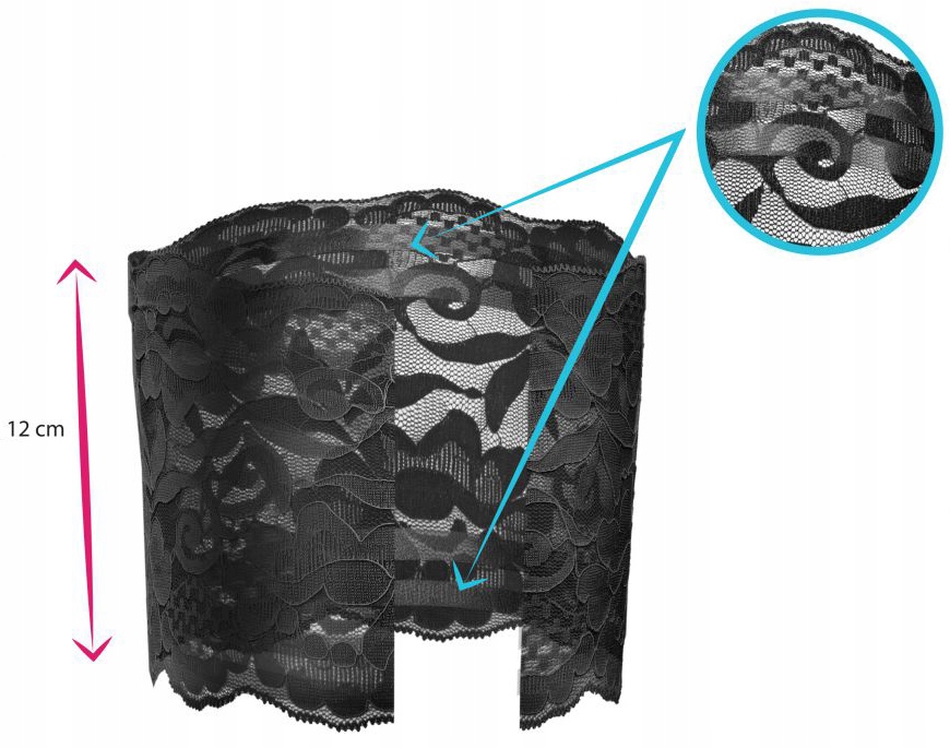 SESTO SENSO OPASKI na uda KORONKA CZARNE 65-70 Materiał dominujący poliamid