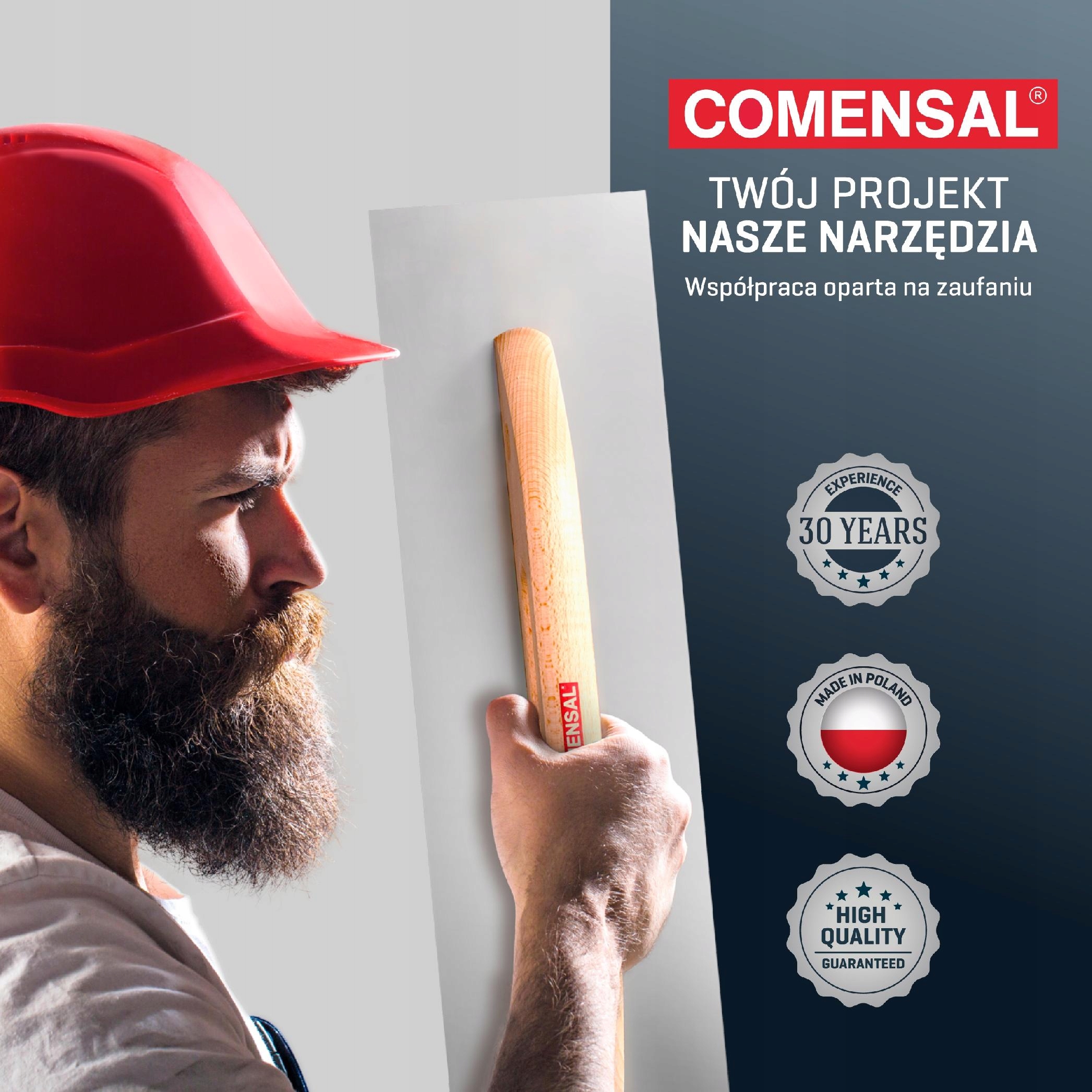 COMENSAL Paca do gładzi, gipsu nierdzewna 580x130 Kod producenta 917-00-00-0001