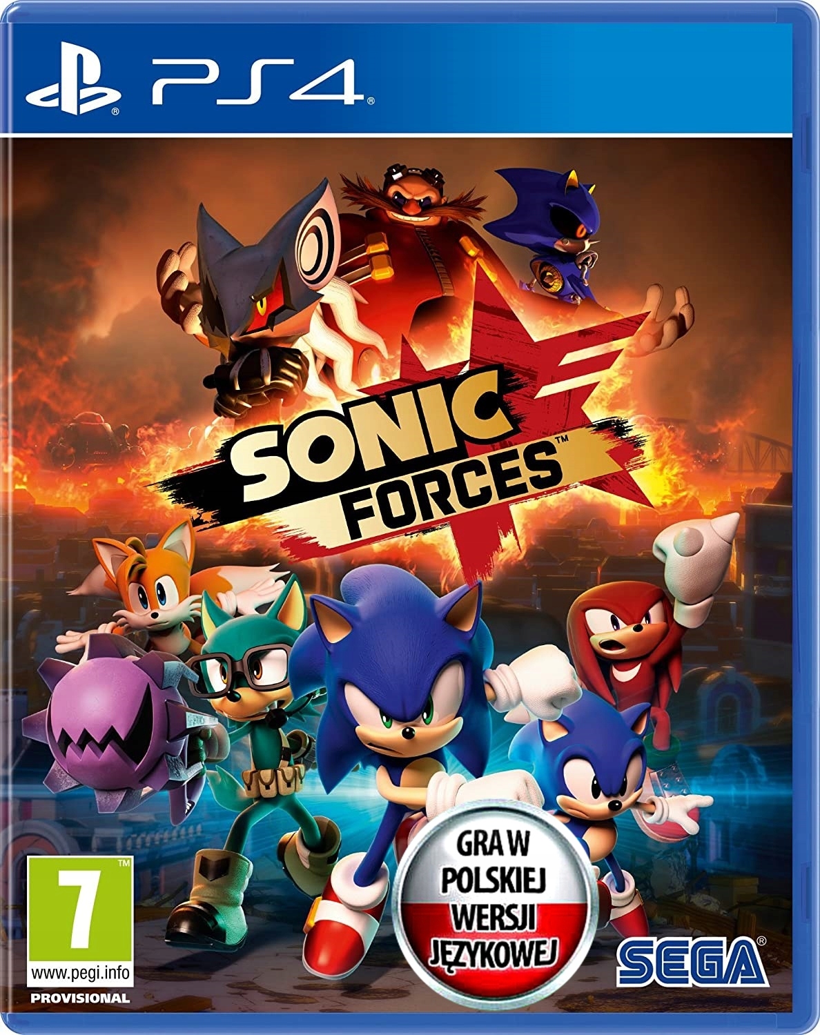 SONIC FORCES - Polska wersja - NOWA GRA PS4 / PS5 - Płyta Blu-ray
