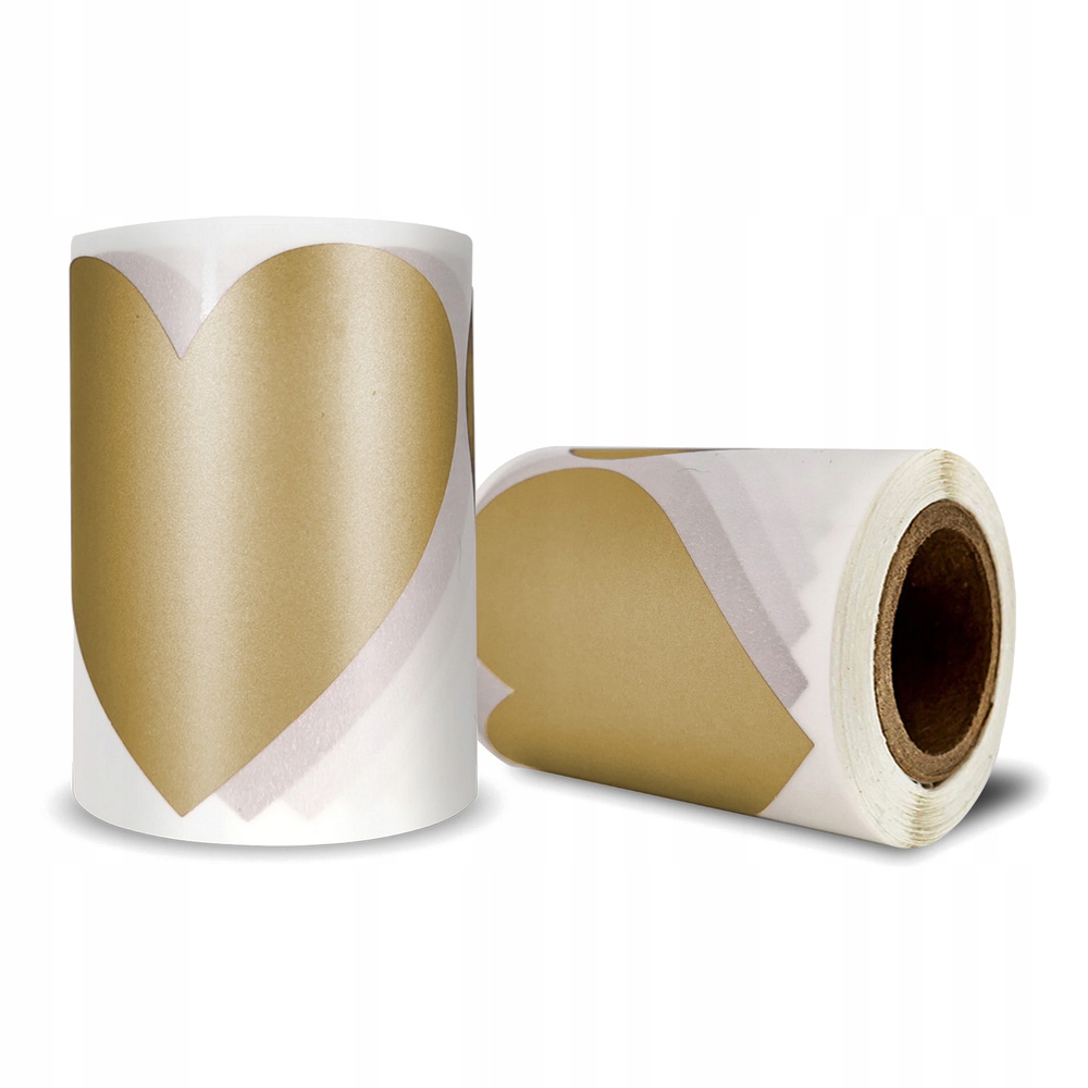 Stírací samolepky Srdce 70x80mm Zlaté x100