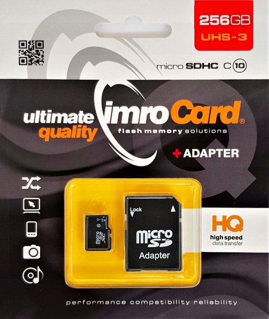Paměťová karta Imro microSD 256GB Class 10 100MB/s