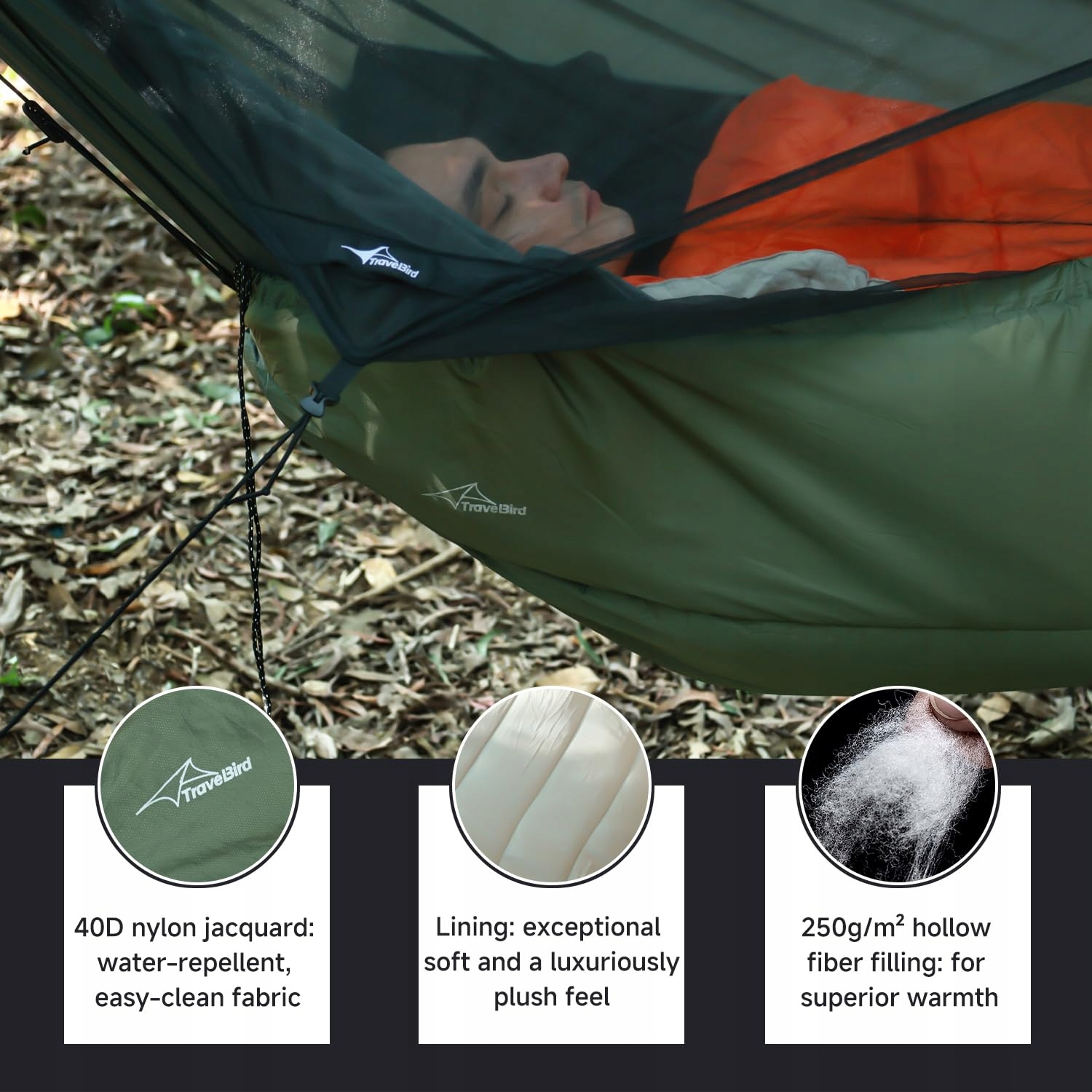 Podkład Pod Hamak Ciepła Izolacja Ultralekki Czterosezonowy TRAVEL BIRD — miniatura 2