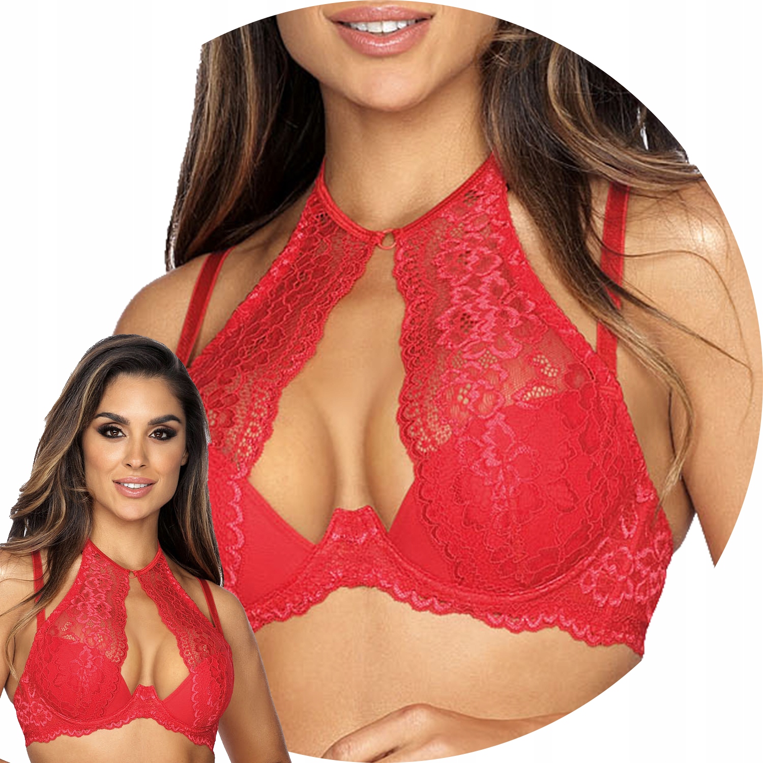 Axami V-9531 Push-up podprsenka červená 75C