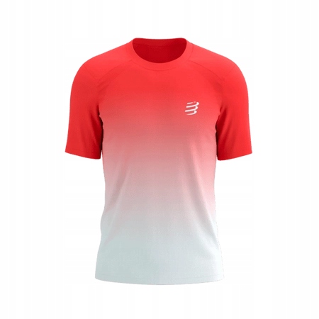 Compressport Koszulka biegowa Performance Ss T-shirt fluo red/white L