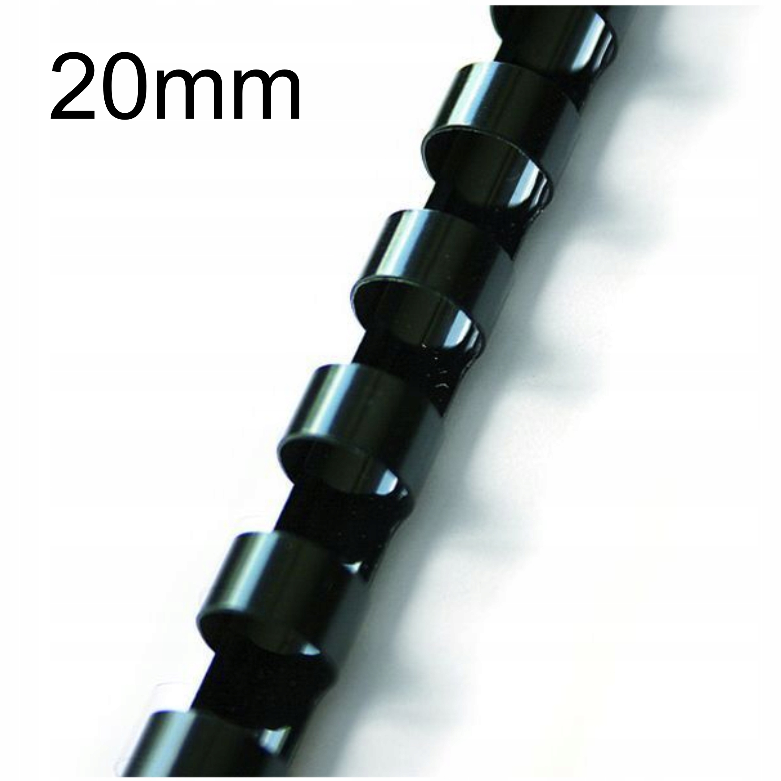 GRZBIETY DO BINDOWANIA 20MM 100SZT CZARNE OPUS